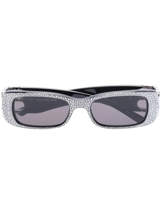 crystal-embellished square-frame sunglasses