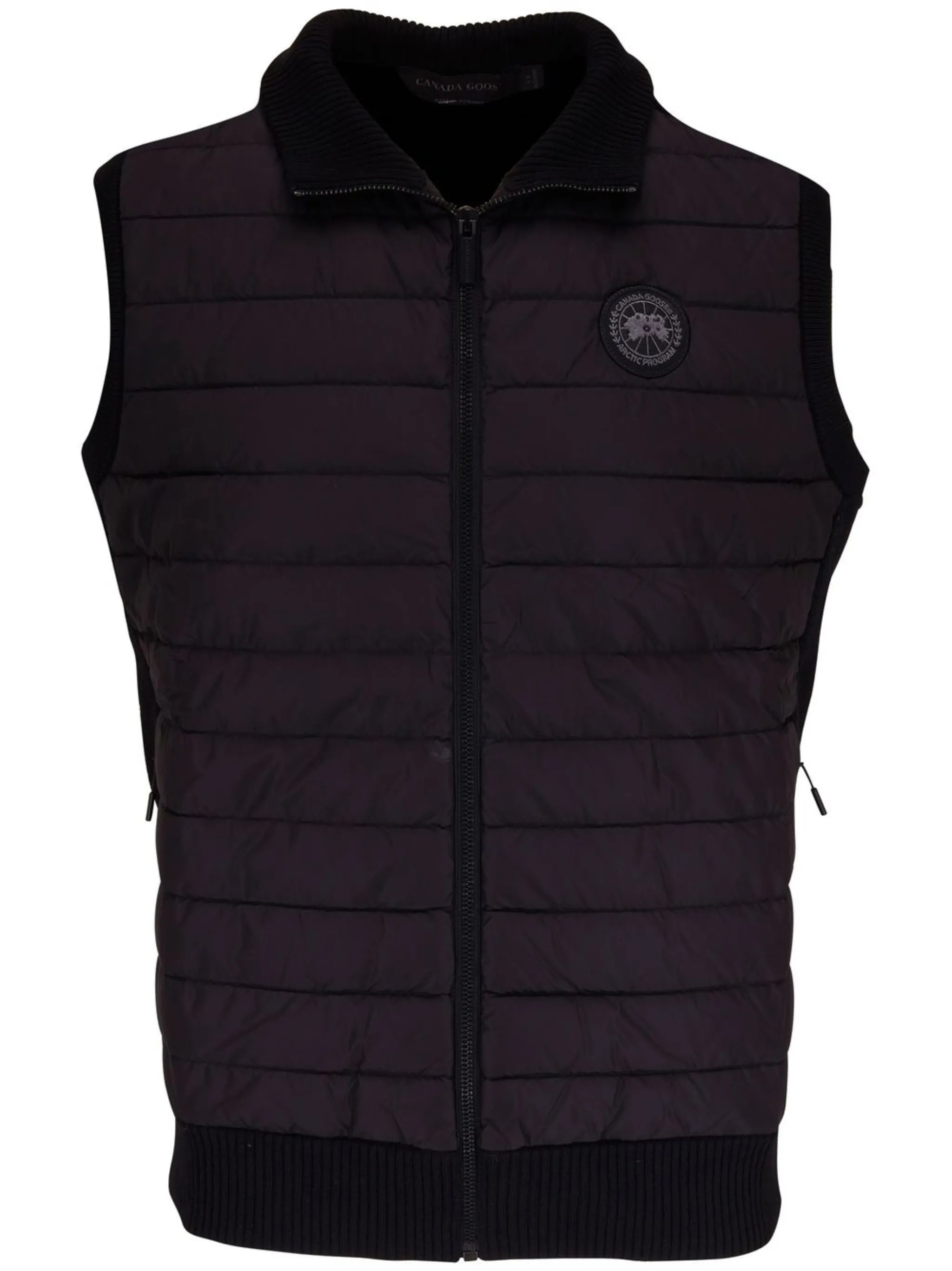 logo-patch quilted gilet
