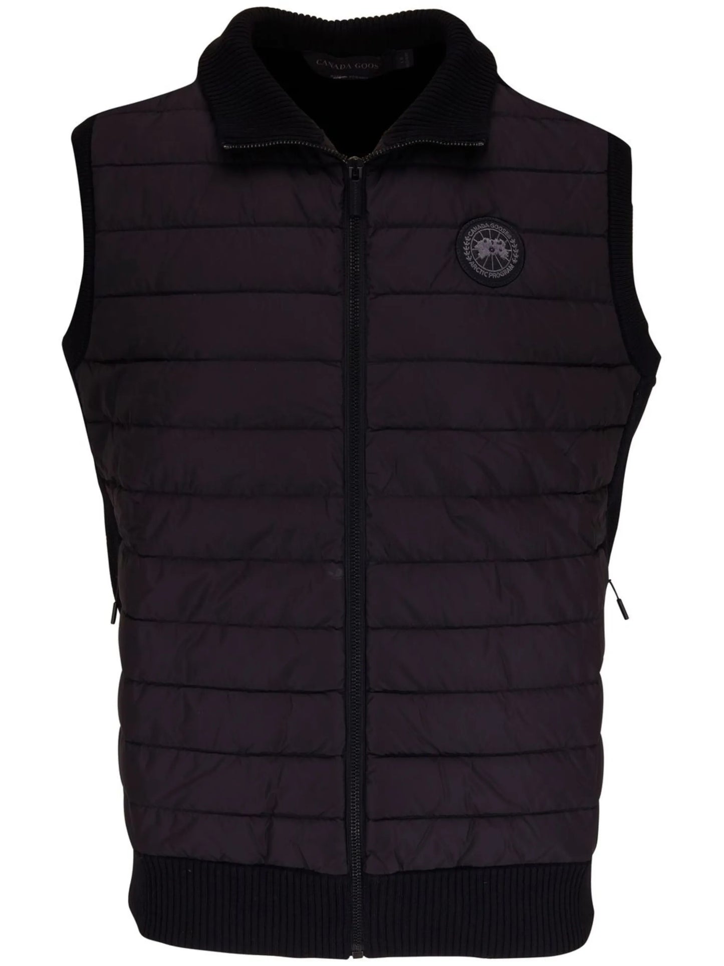 logo-patch quilted gilet