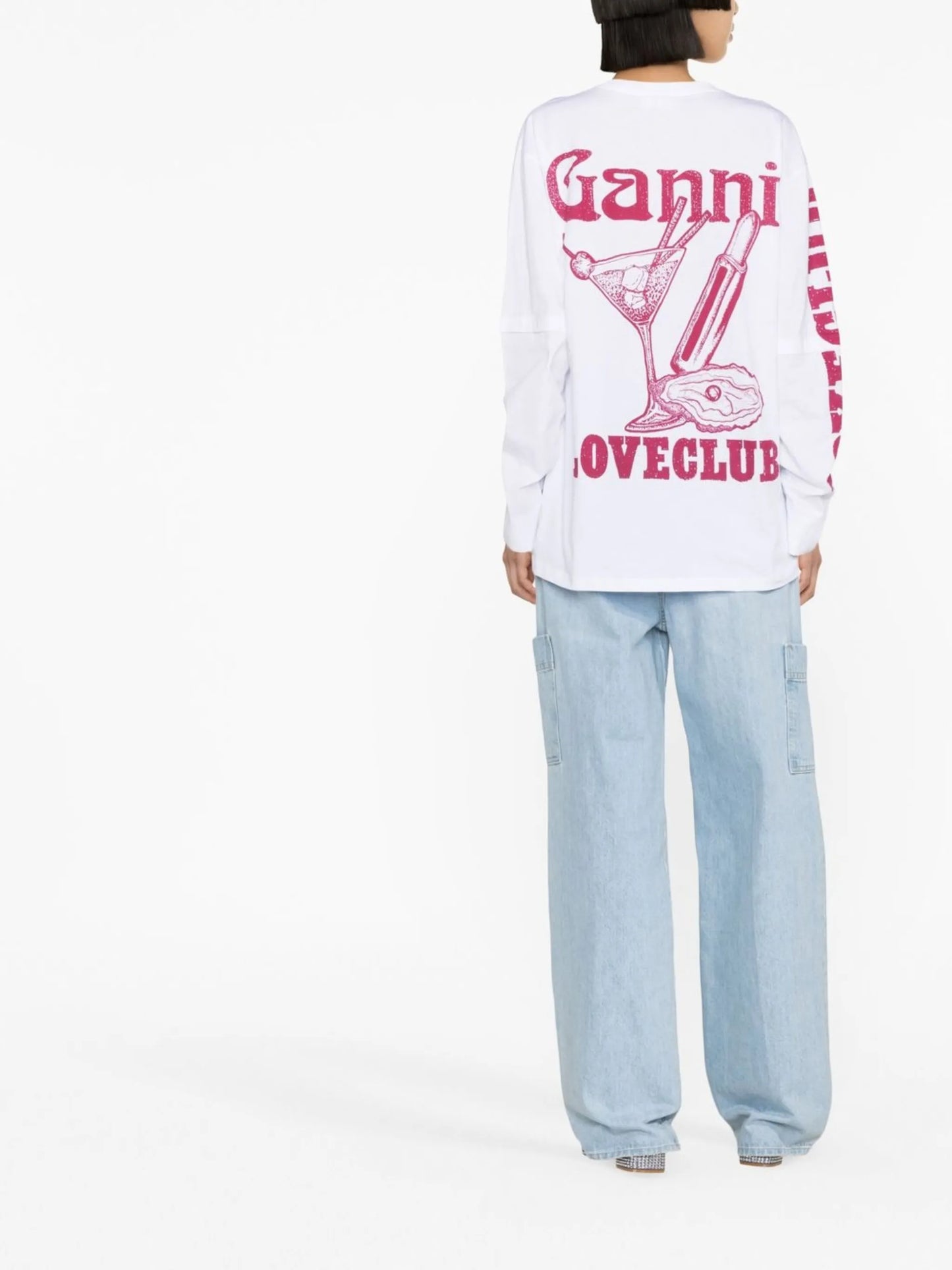logo-print crew-neck top