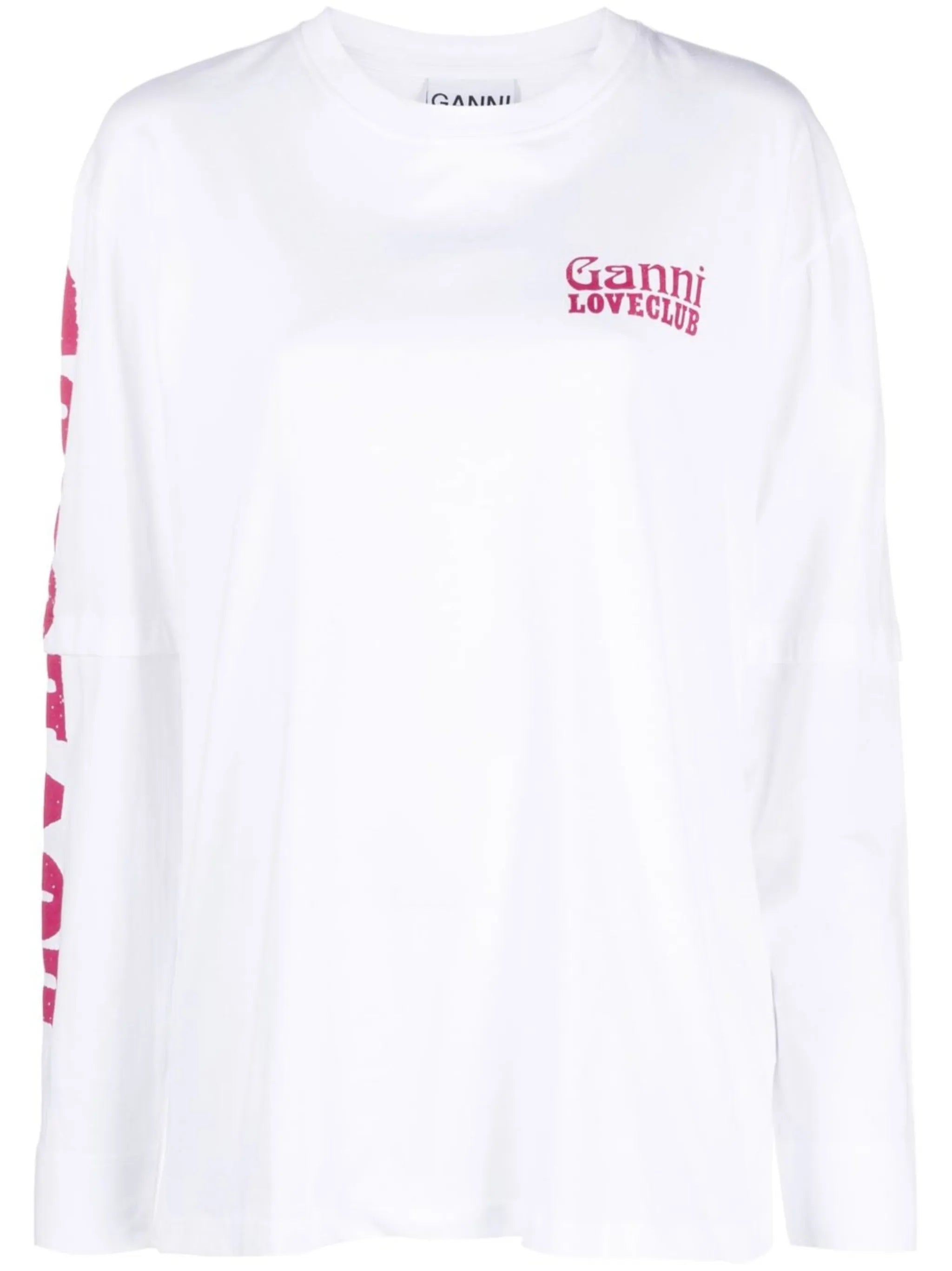 logo-print crew-neck top