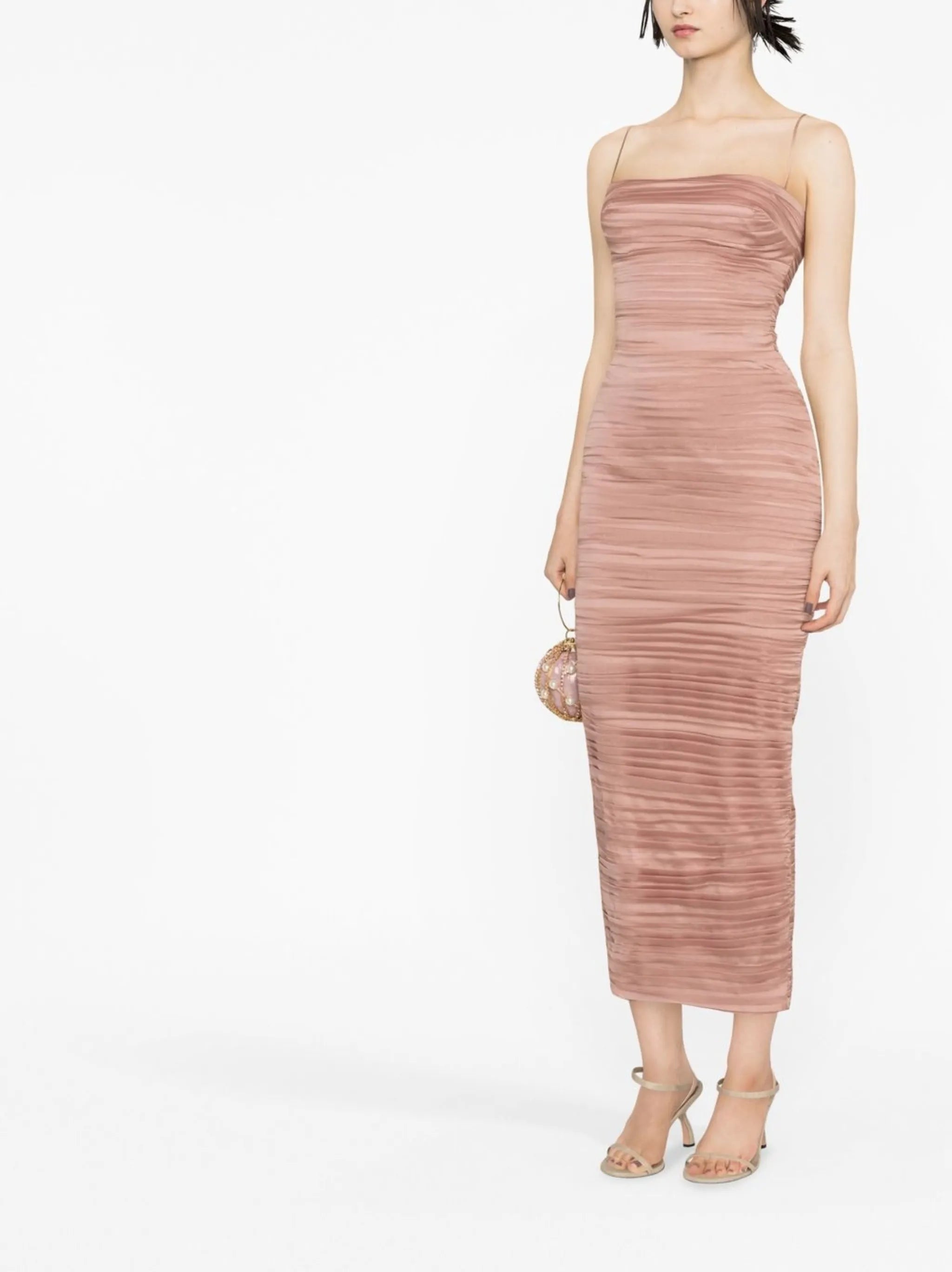 draped midi dress