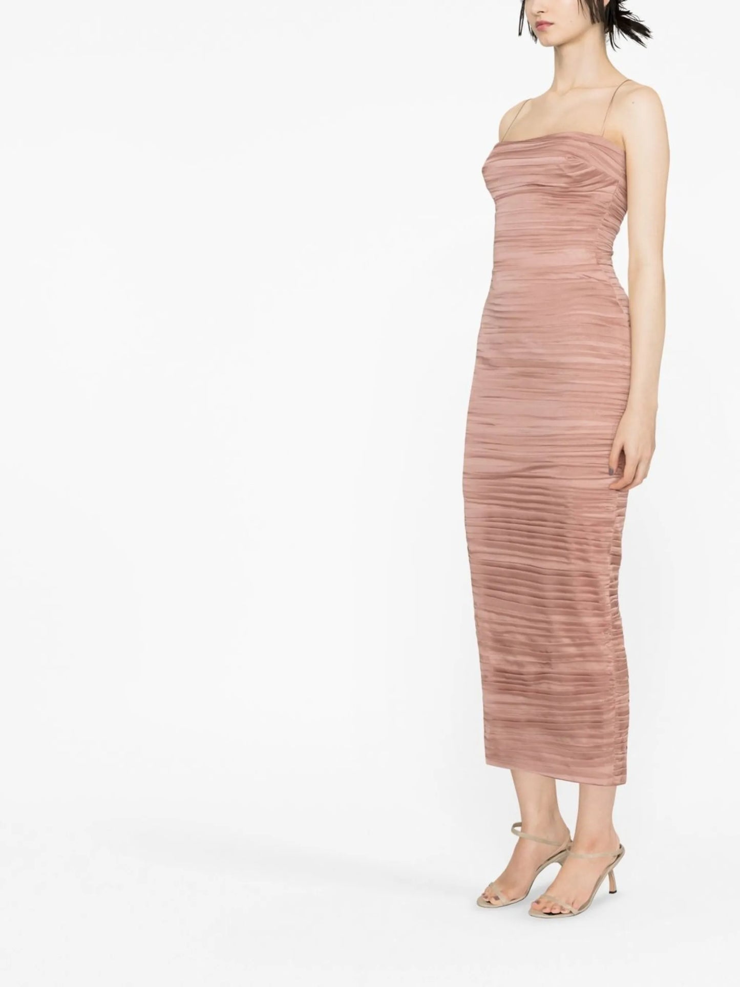draped midi dress