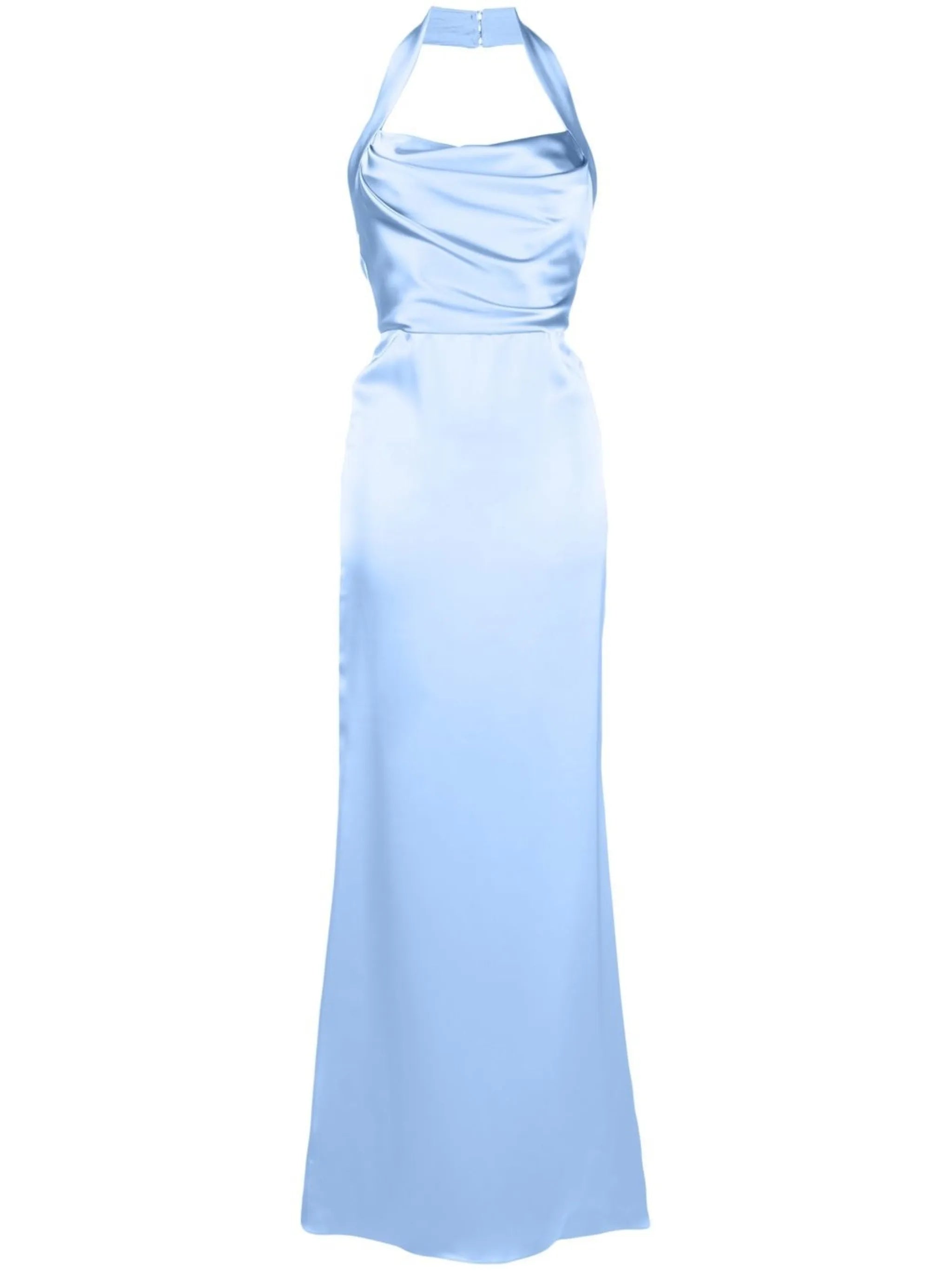 halterneck open-back gown