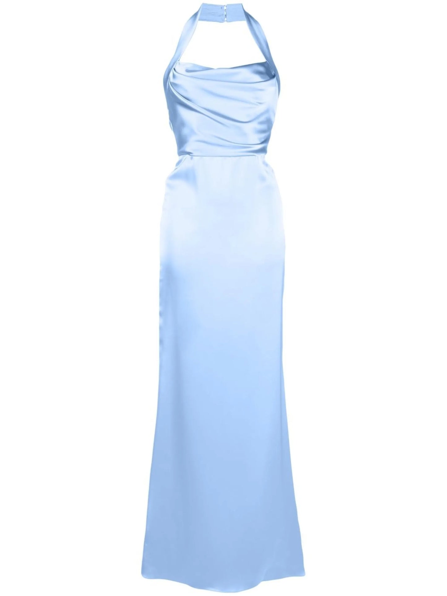 halterneck open-back gown