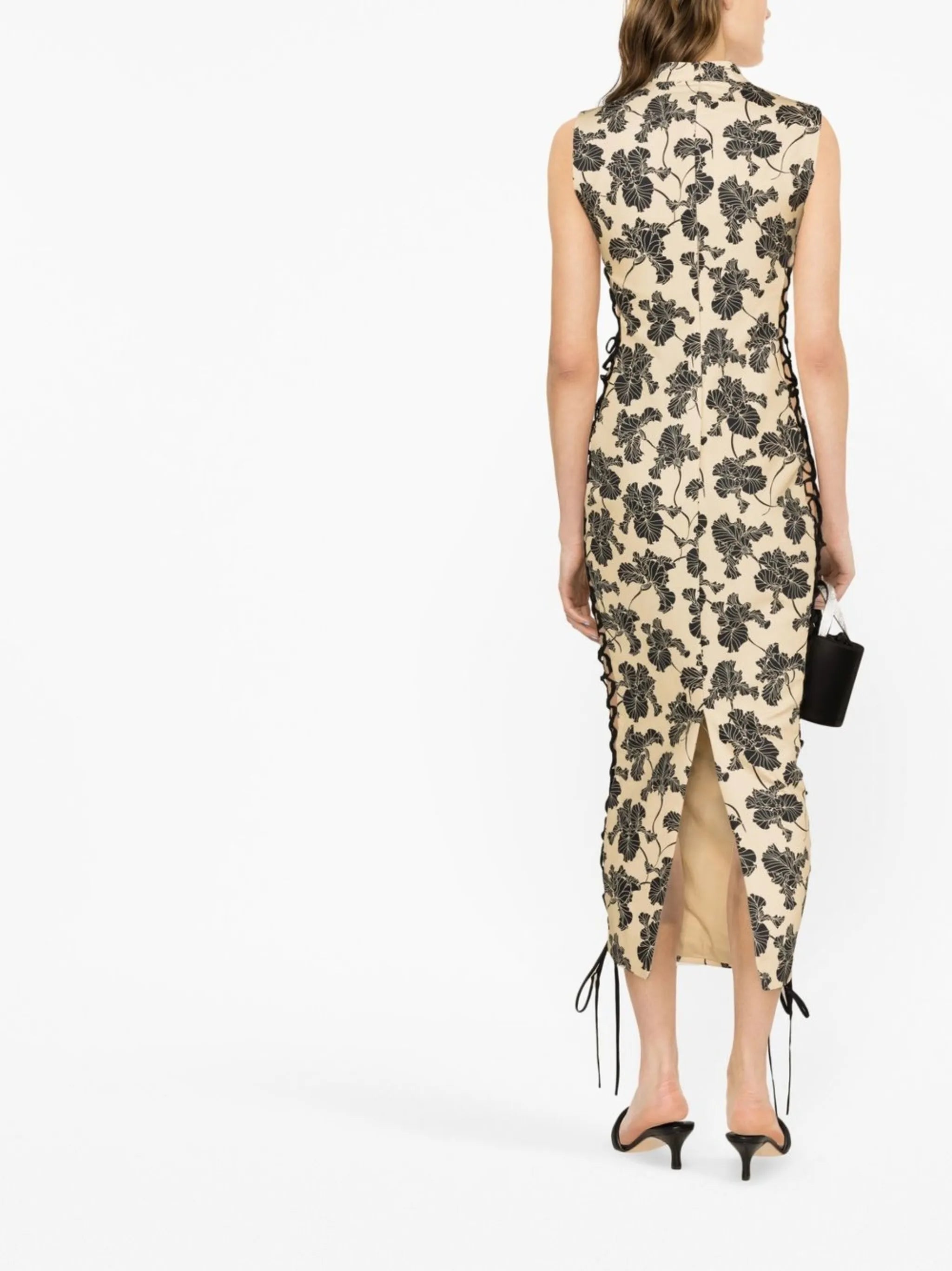 Elena lace-detail midi dress