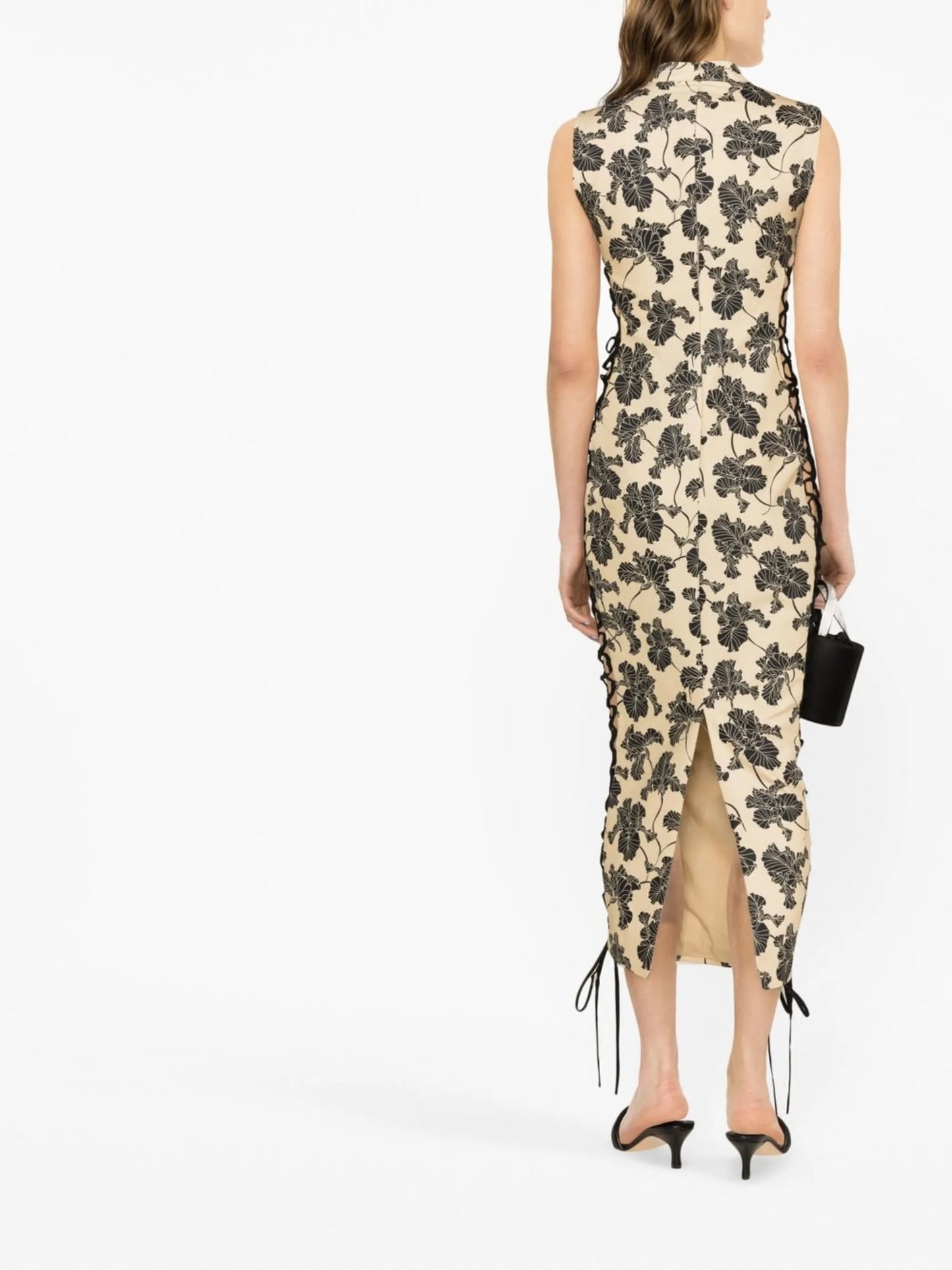 Elena lace-detail midi dress