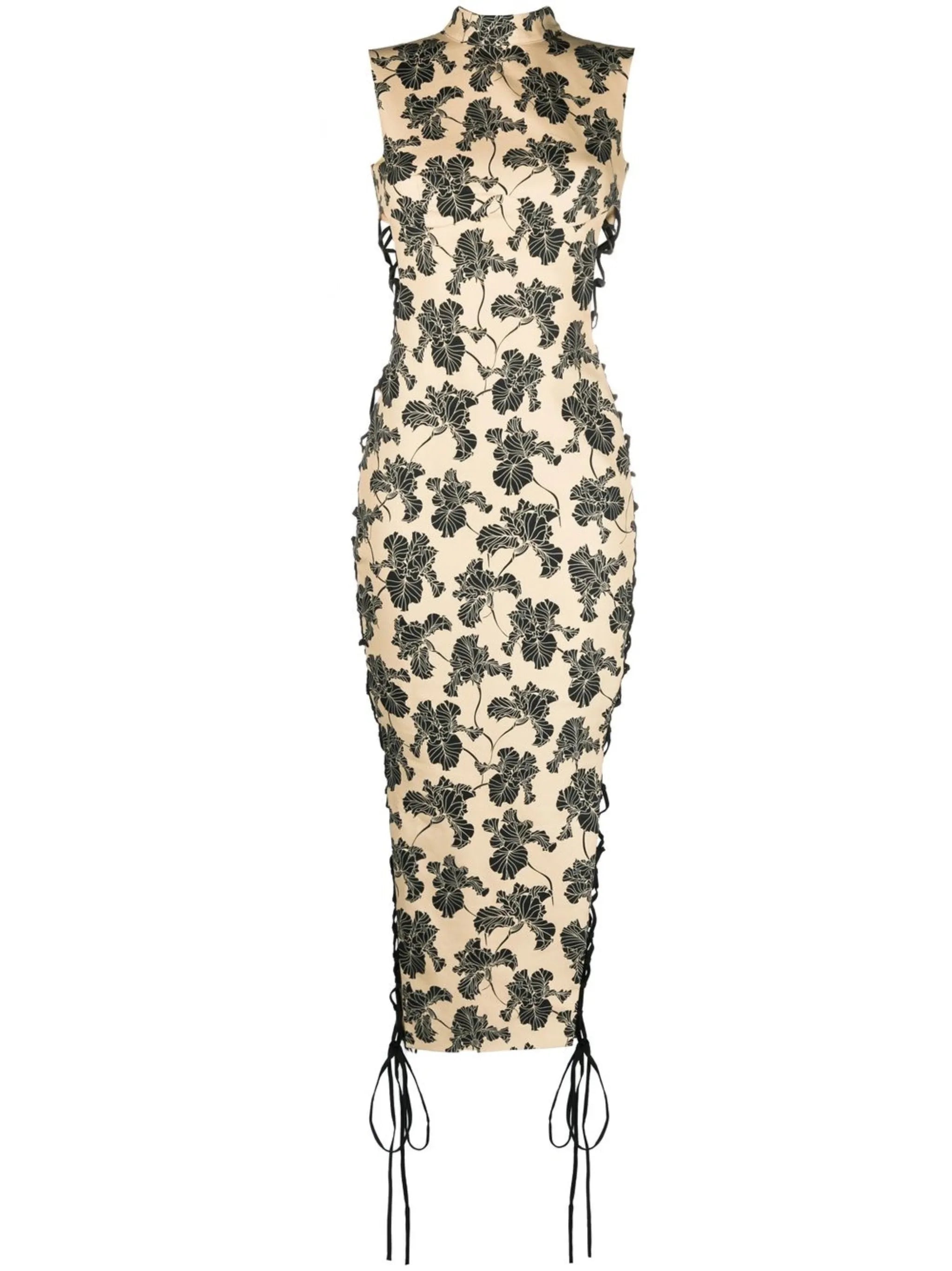 Elena lace-detail midi dress