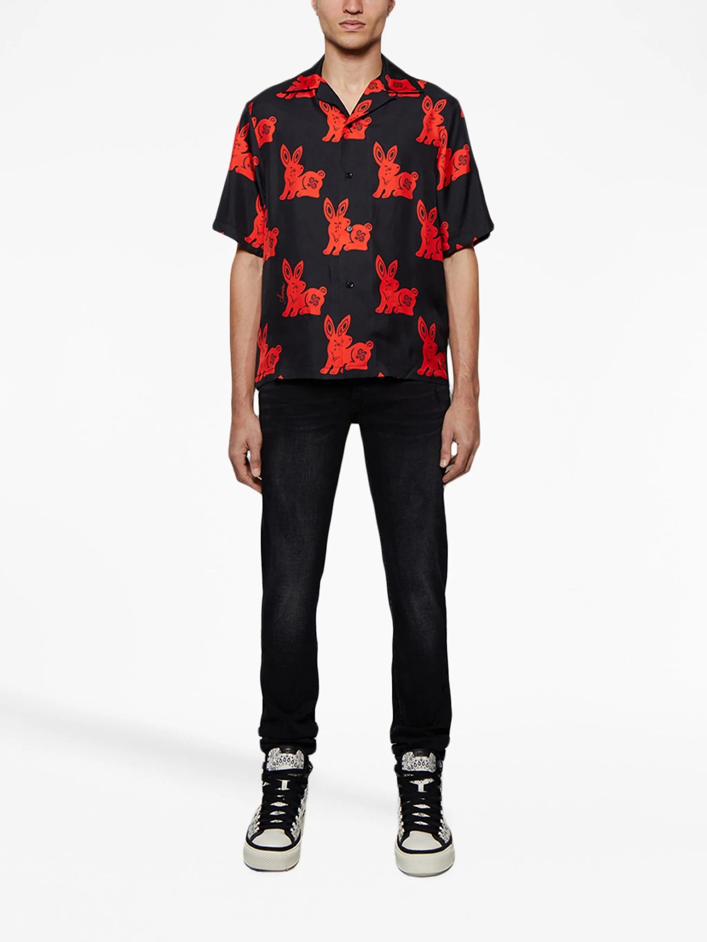 bandana-print high-top sneakers