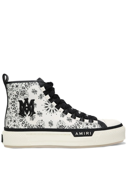bandana-print high-top sneakers
