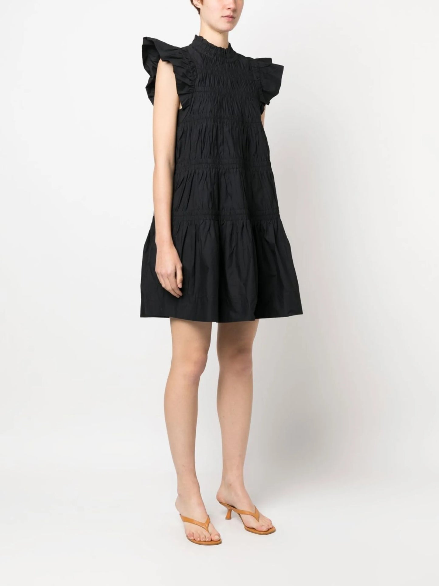Steph smocked cotton mini dress