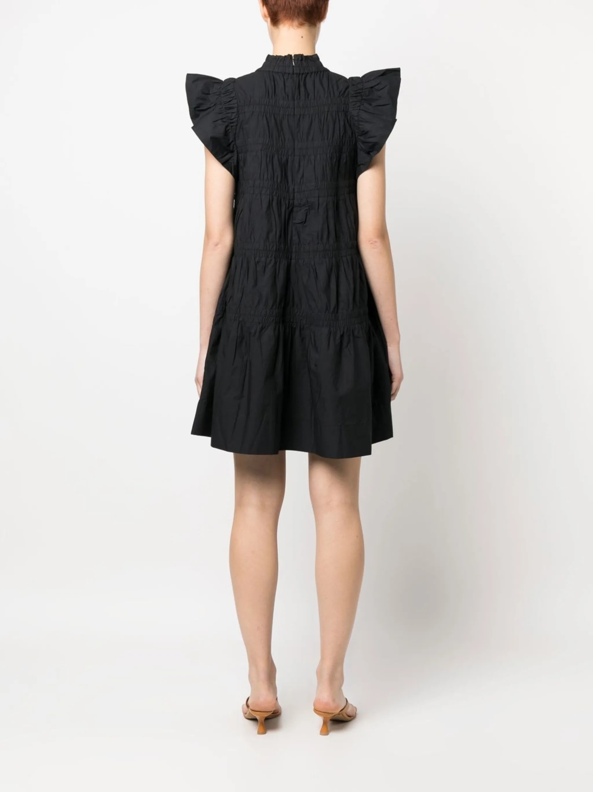 Steph smocked cotton mini dress
