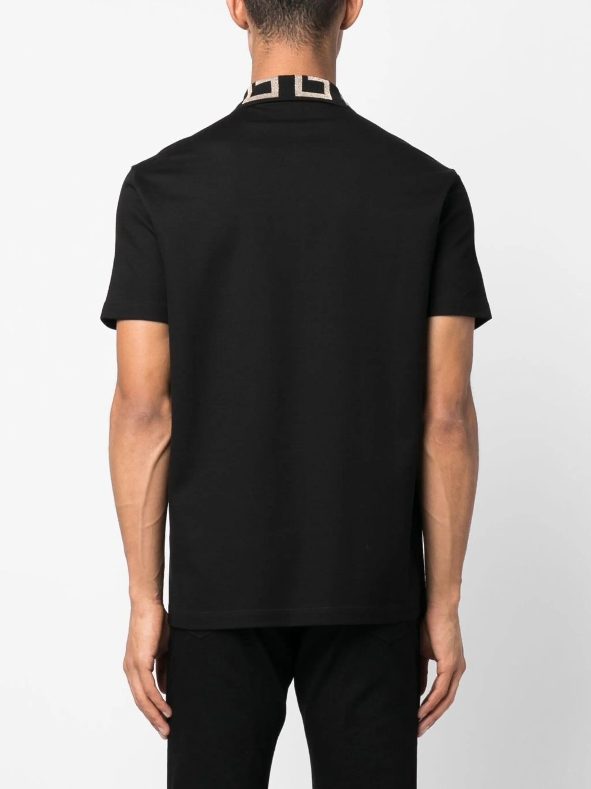 embroidered short-sleeved polo shirt