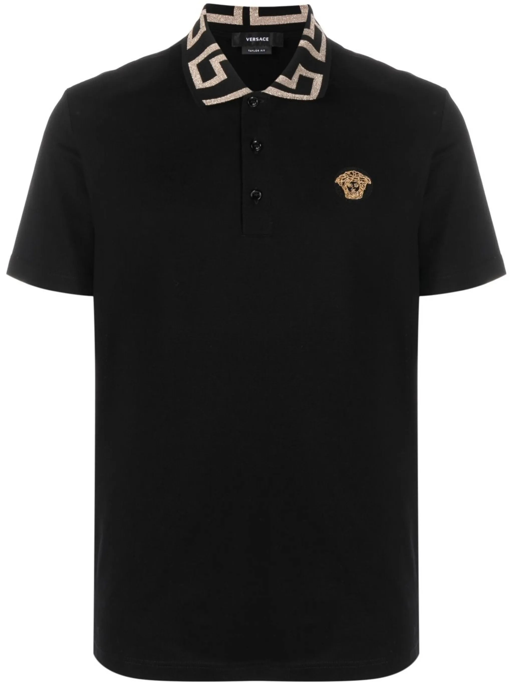 embroidered short-sleeved polo shirt