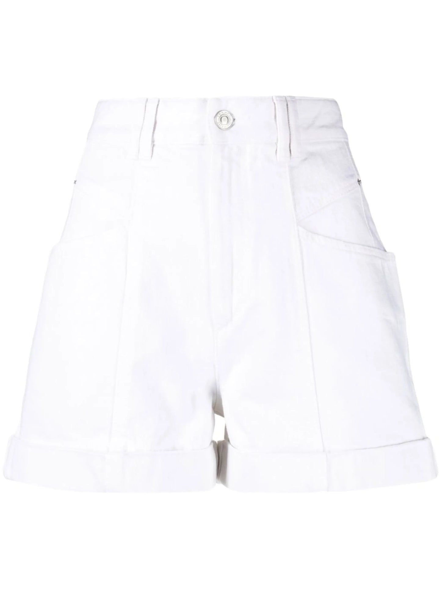 high-rise denim shorts