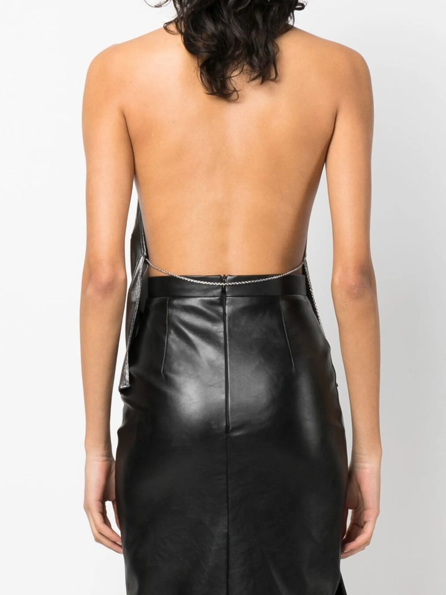draped-detail halterneck top