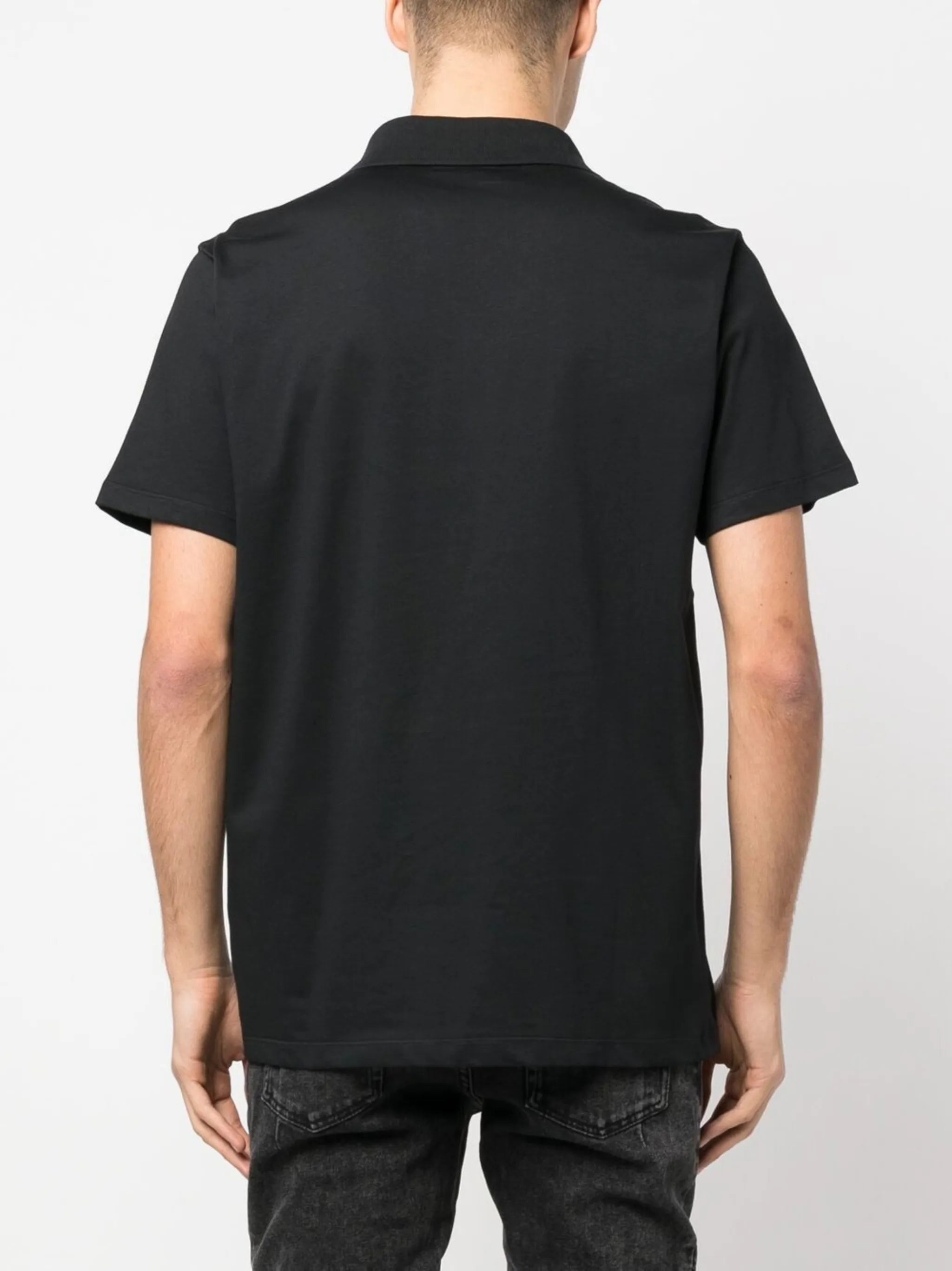 wingtip-collar cotton T-shirt