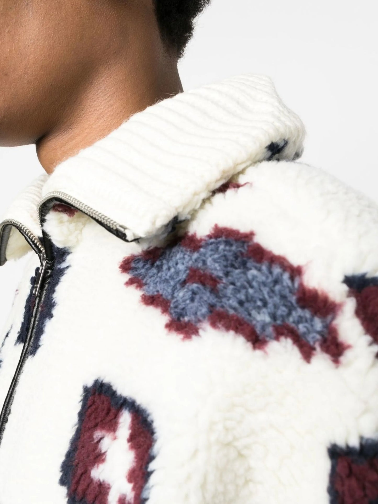 graphic-print fleece sweatshirt