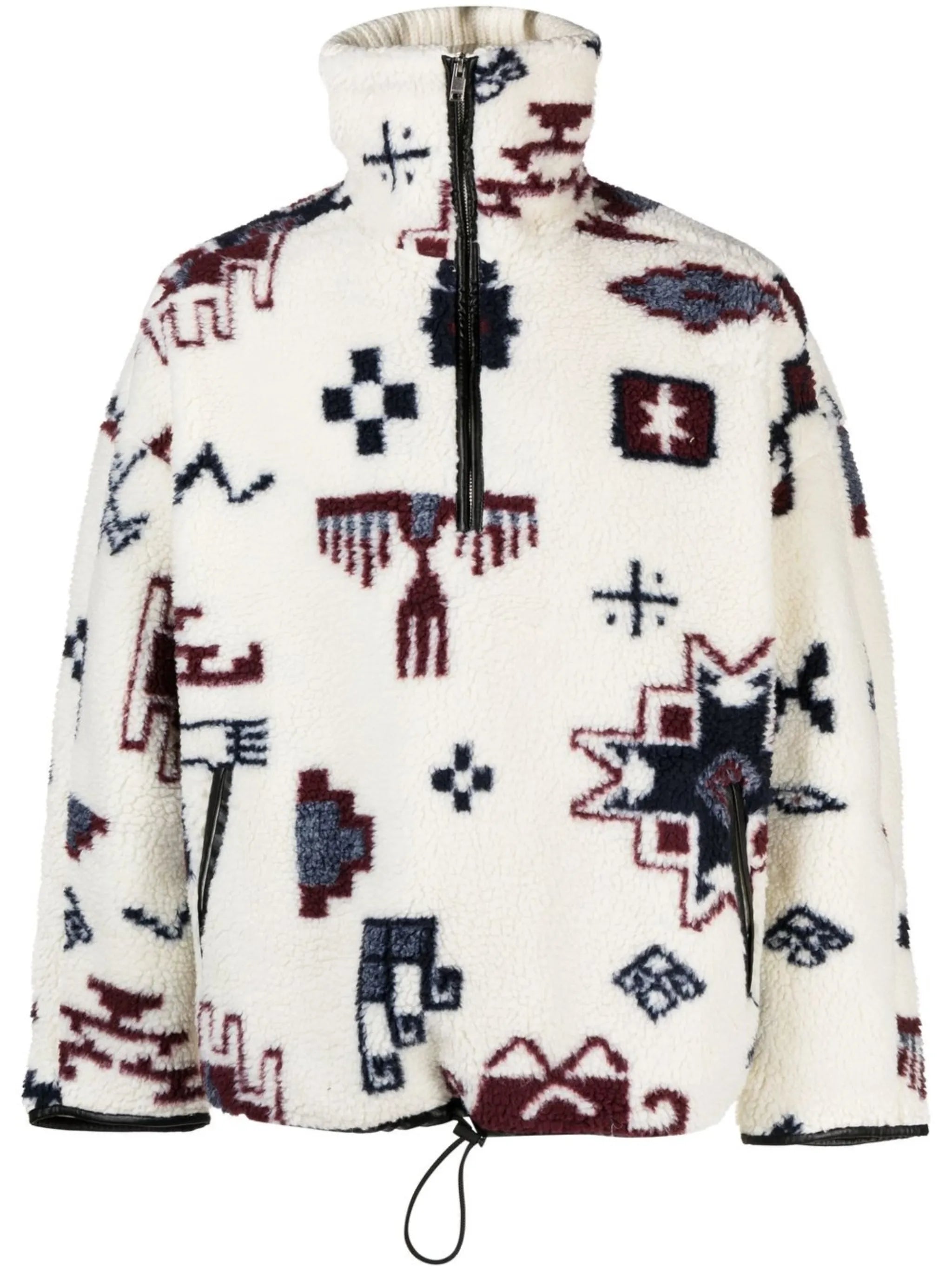 graphic-print fleece sweatshirt