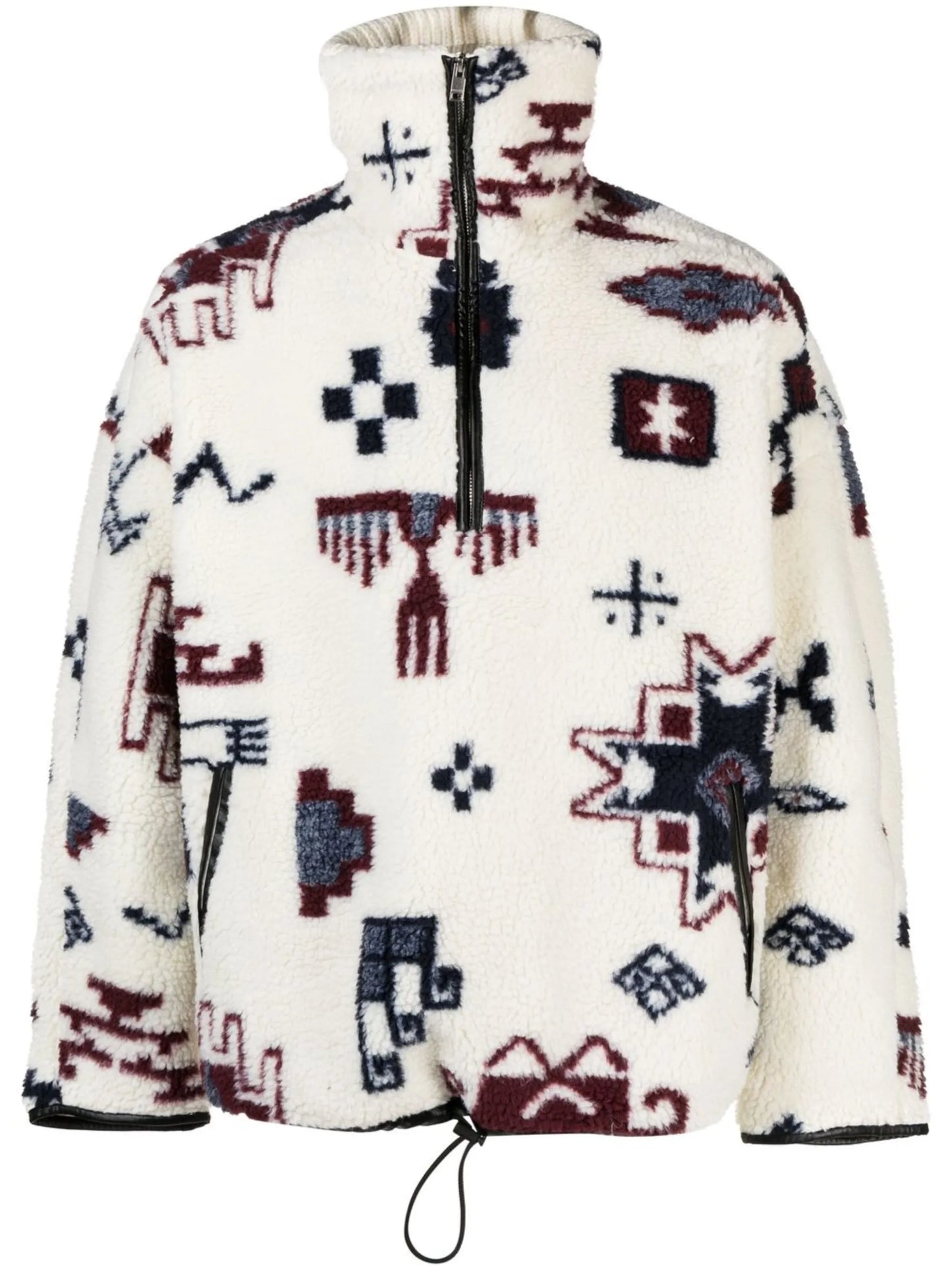 graphic-print fleece sweatshirt