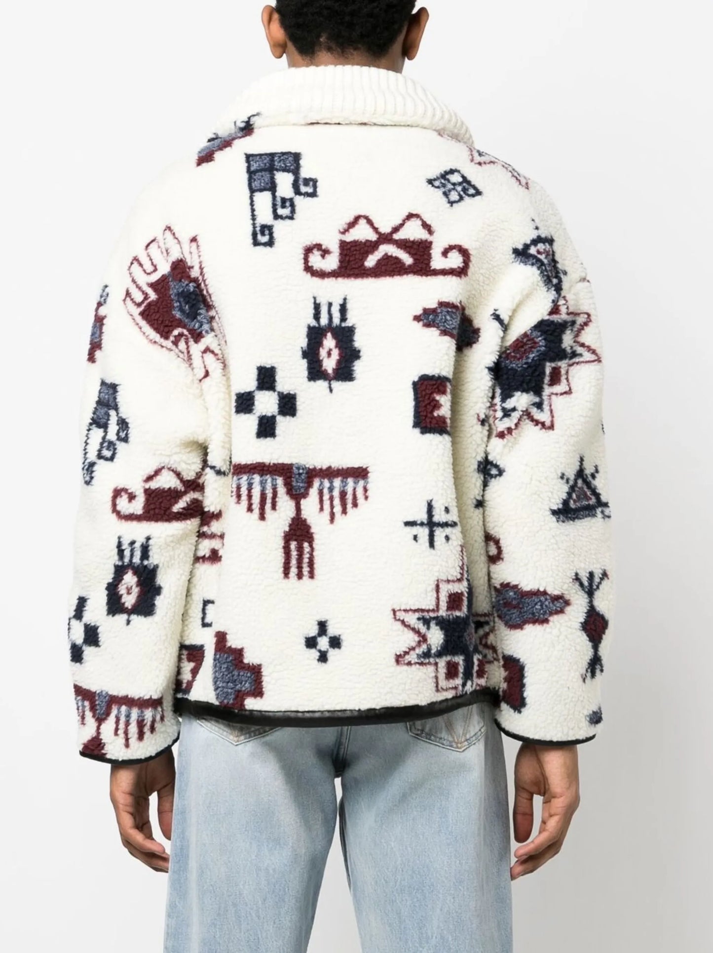 graphic-print fleece sweatshirt
