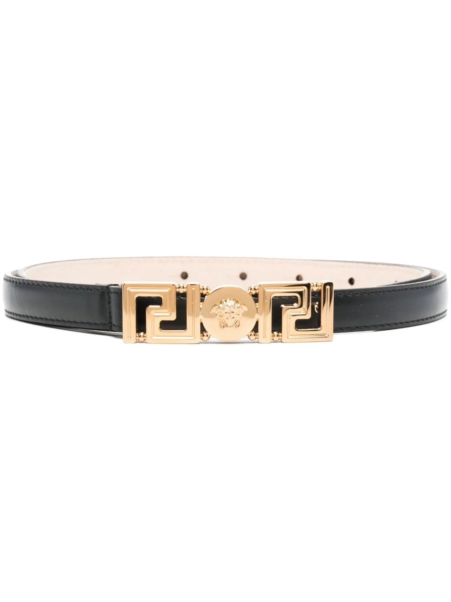 Medusa plaque buckle belt
