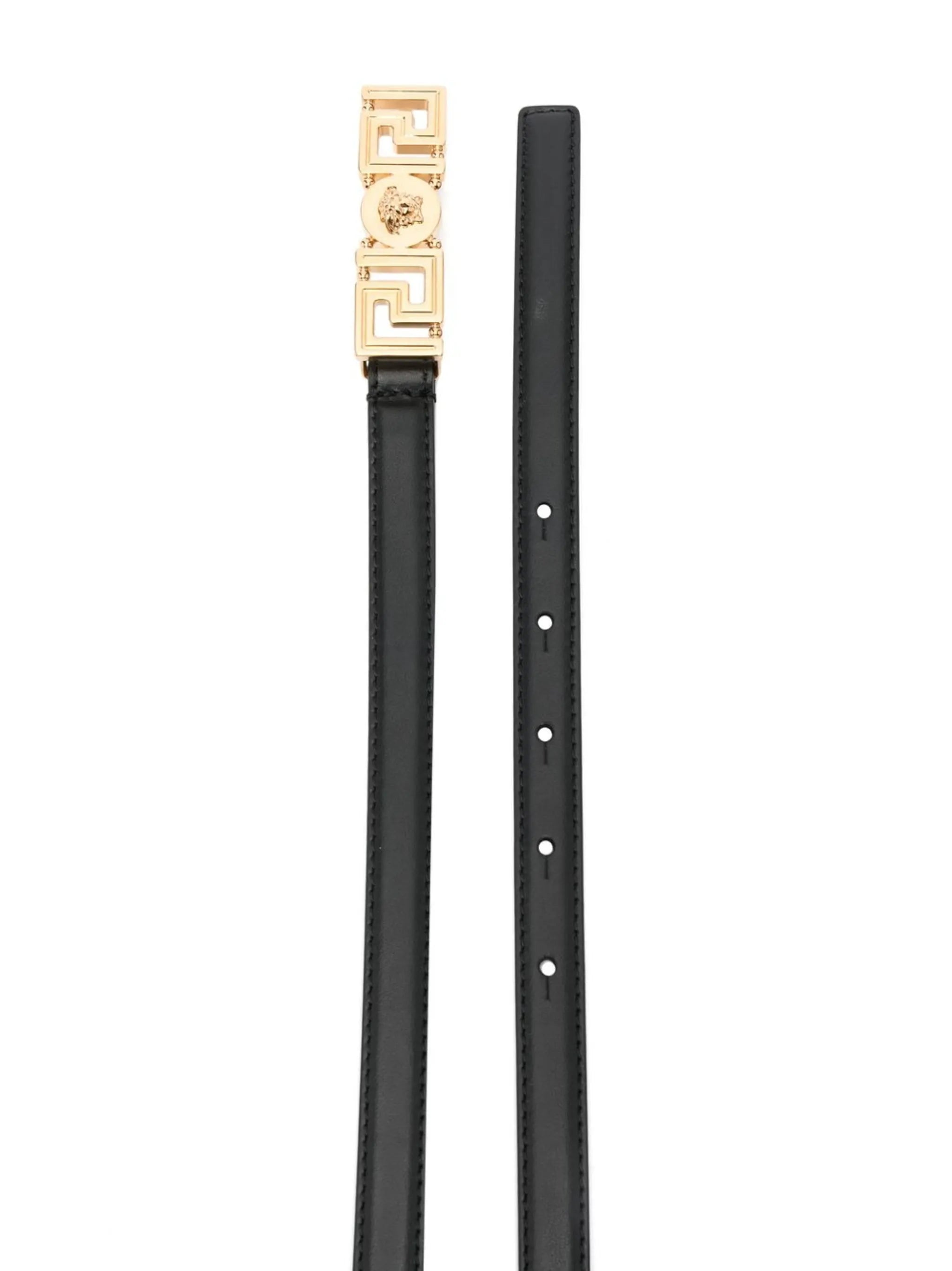 Medusa plaque buckle belt