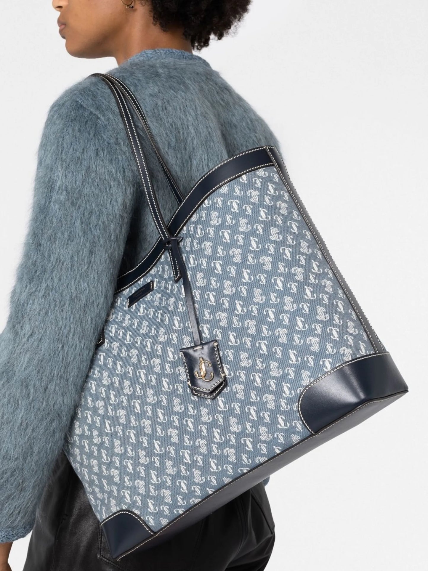 Nine2five logo-jacquard tote bag