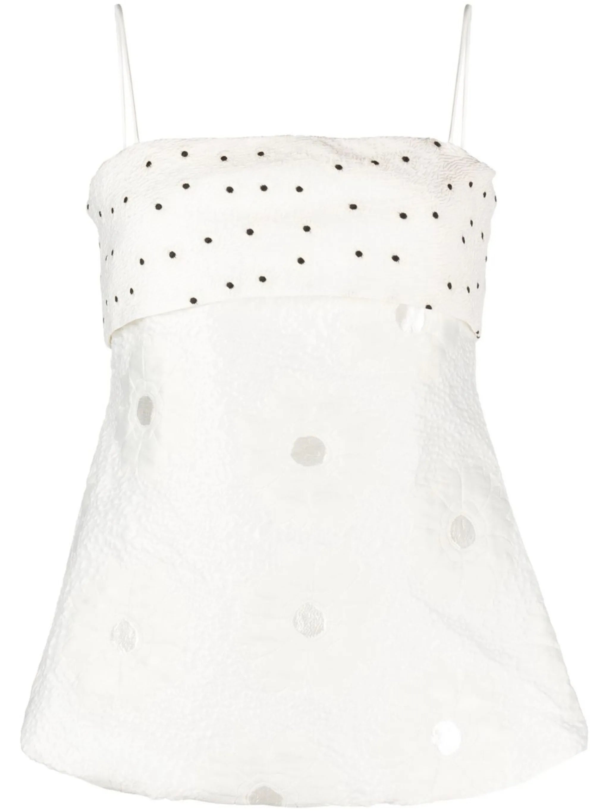 Una floral-print tank top