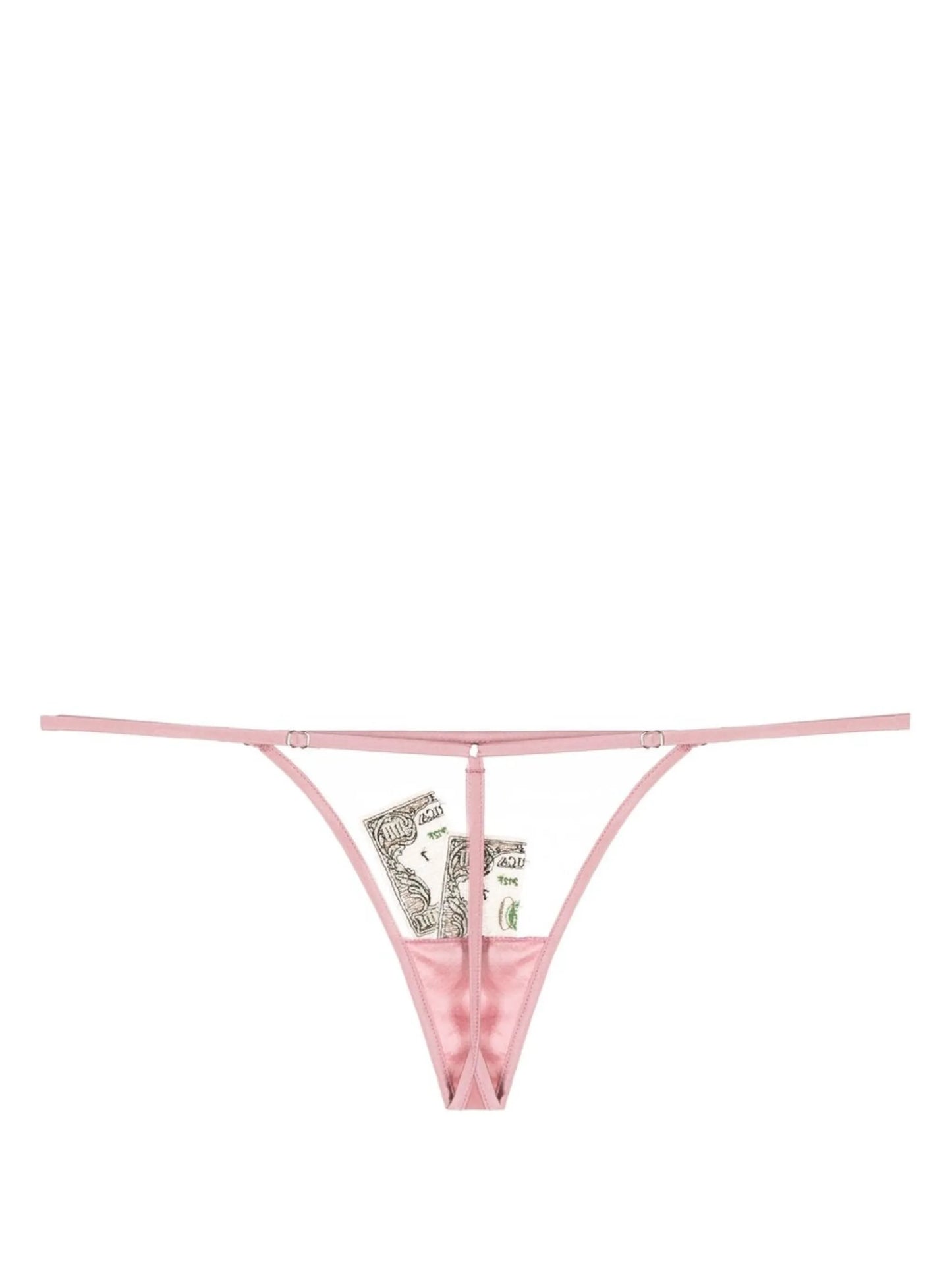 money embroidered g-string