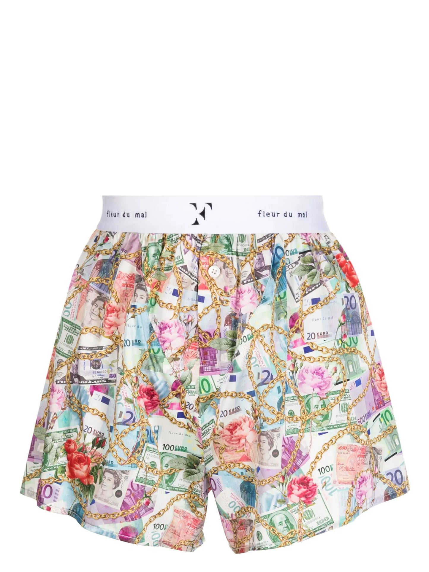 money-print stretch-silk unisex boxers