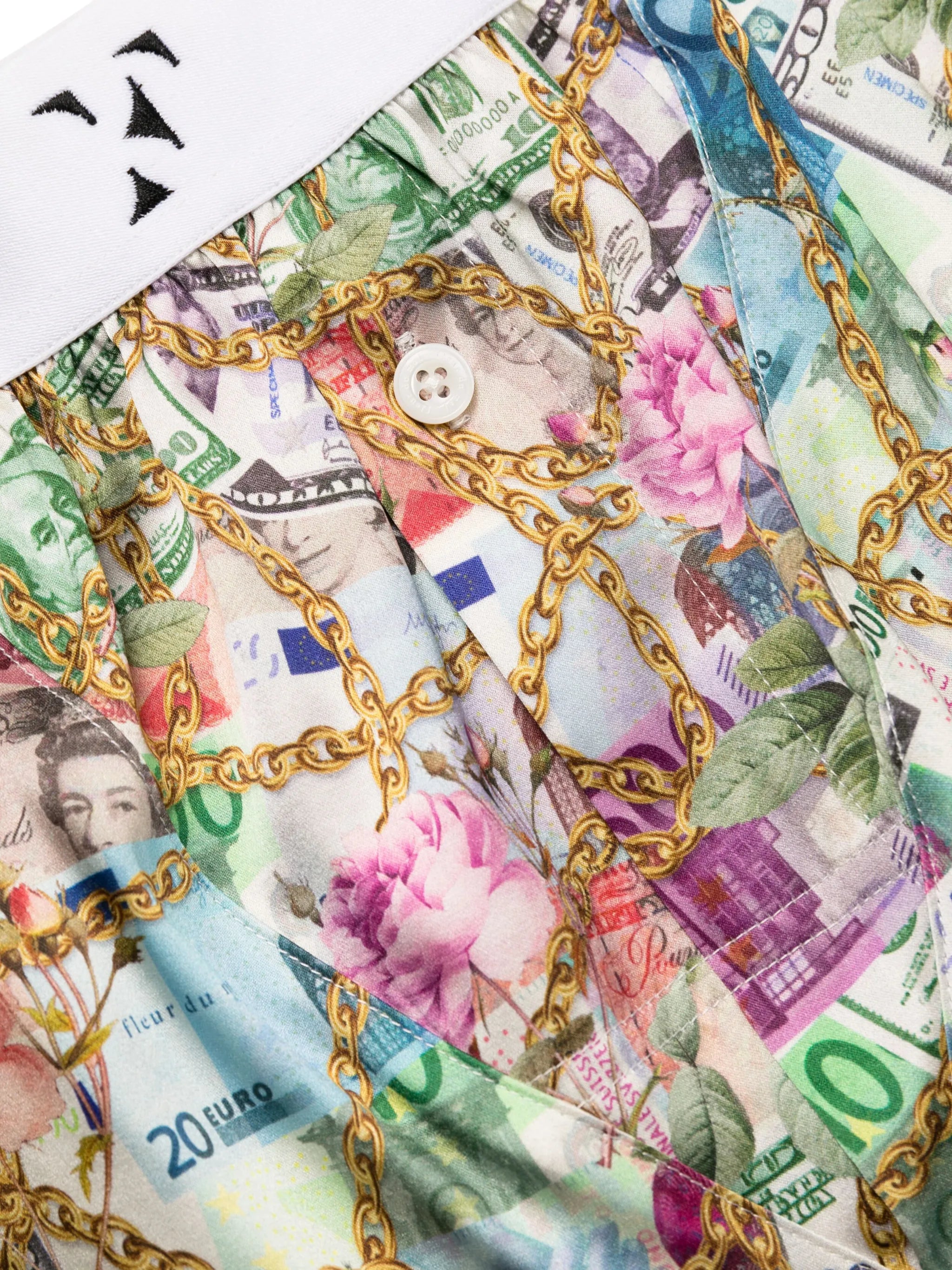 money-print stretch-silk unisex boxers