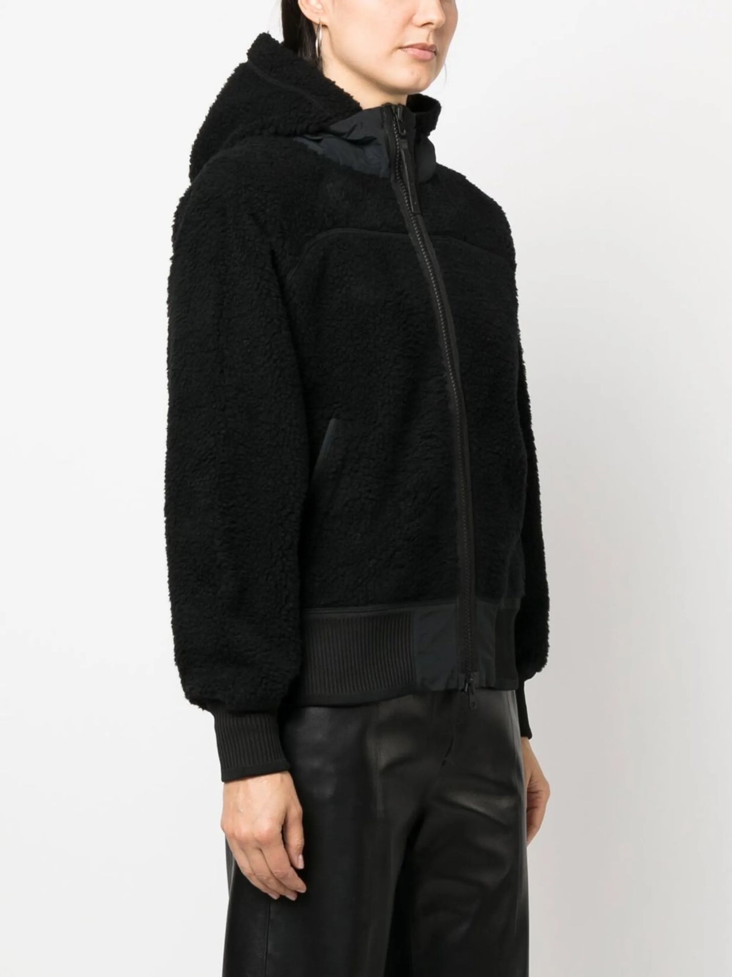 fleece zipped hooded jacket