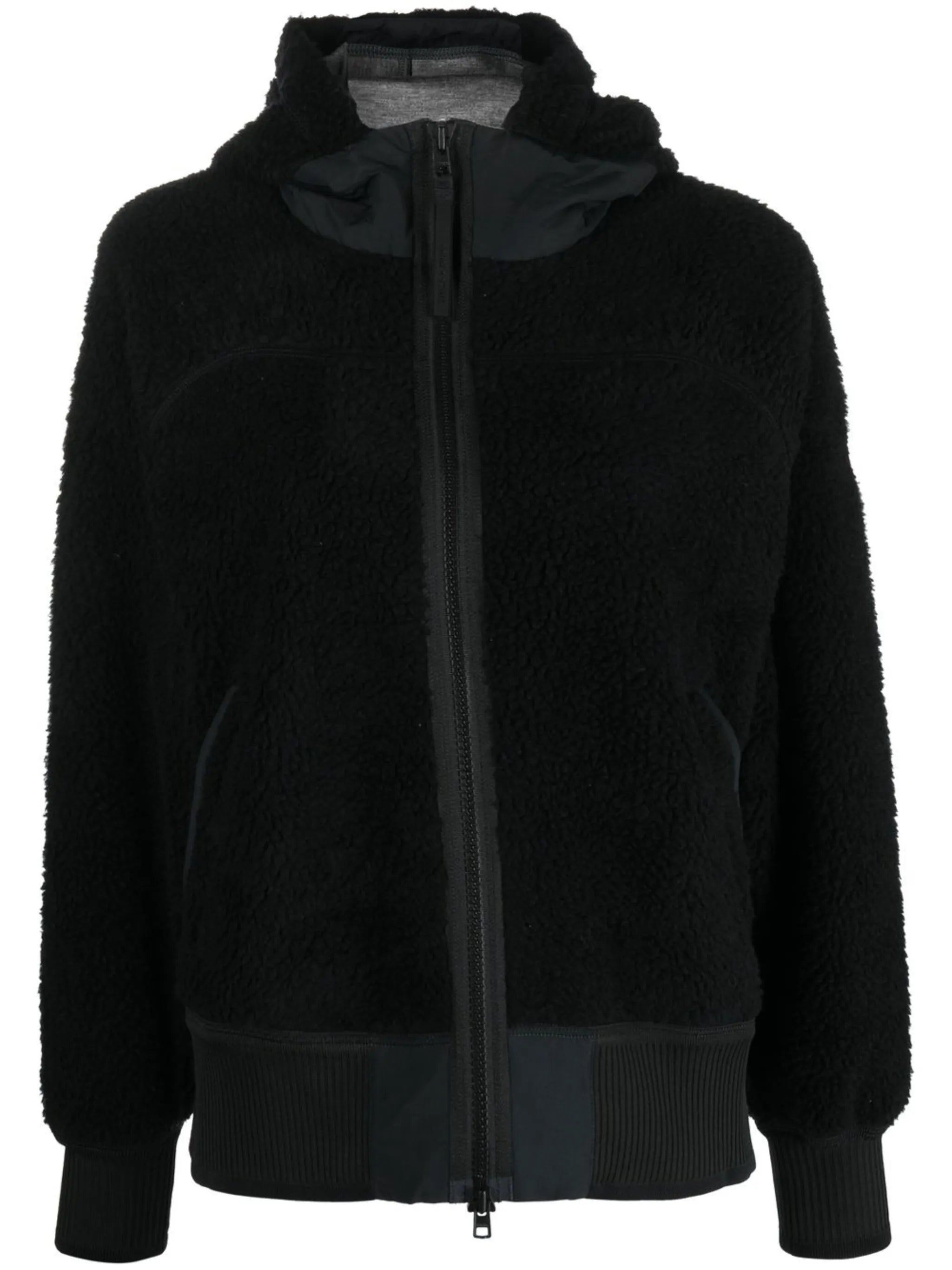 fleece zipped hooded jacket