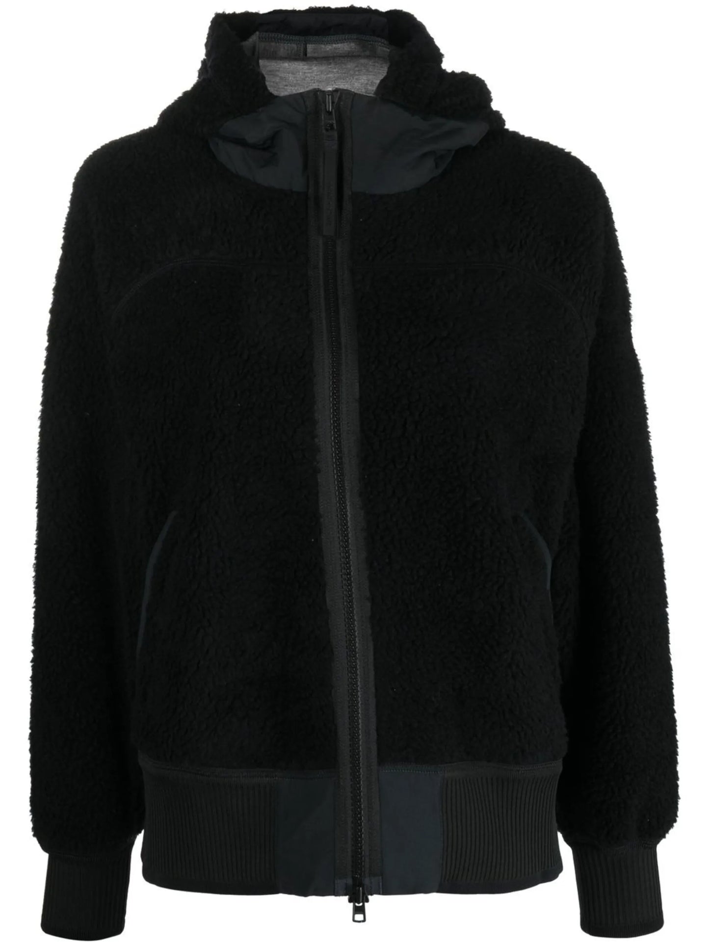 fleece zipped hooded jacket
