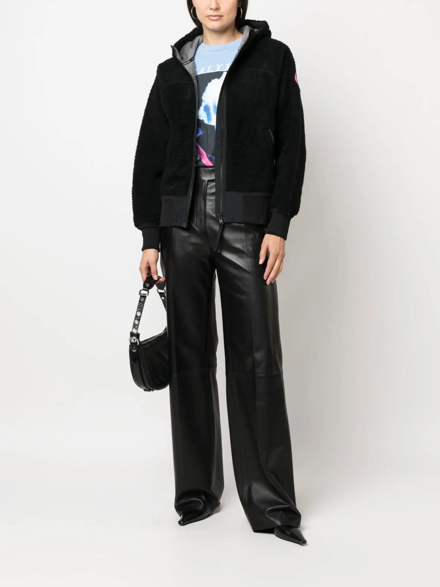 fleece zipped hooded jacket
