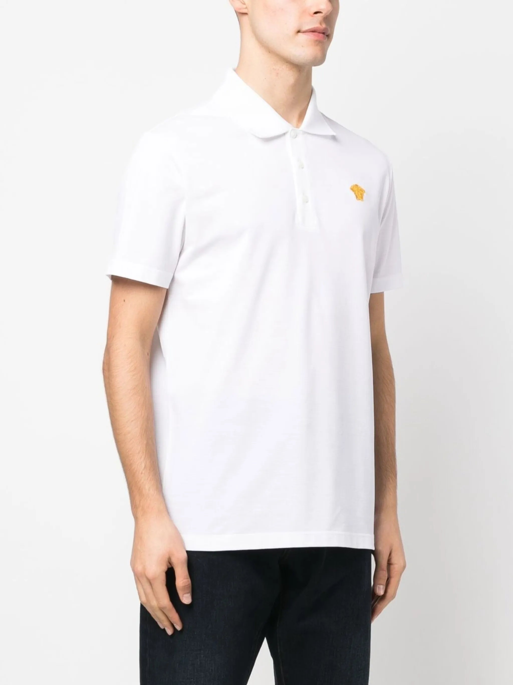 Medusa embroidered polo shirt