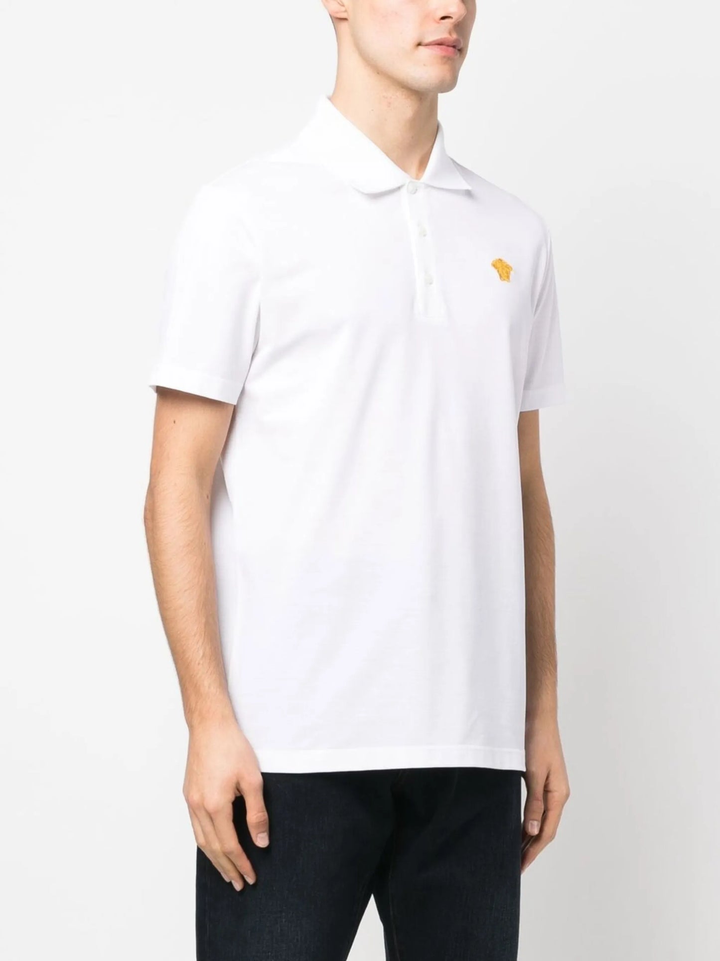 Medusa embroidered polo shirt