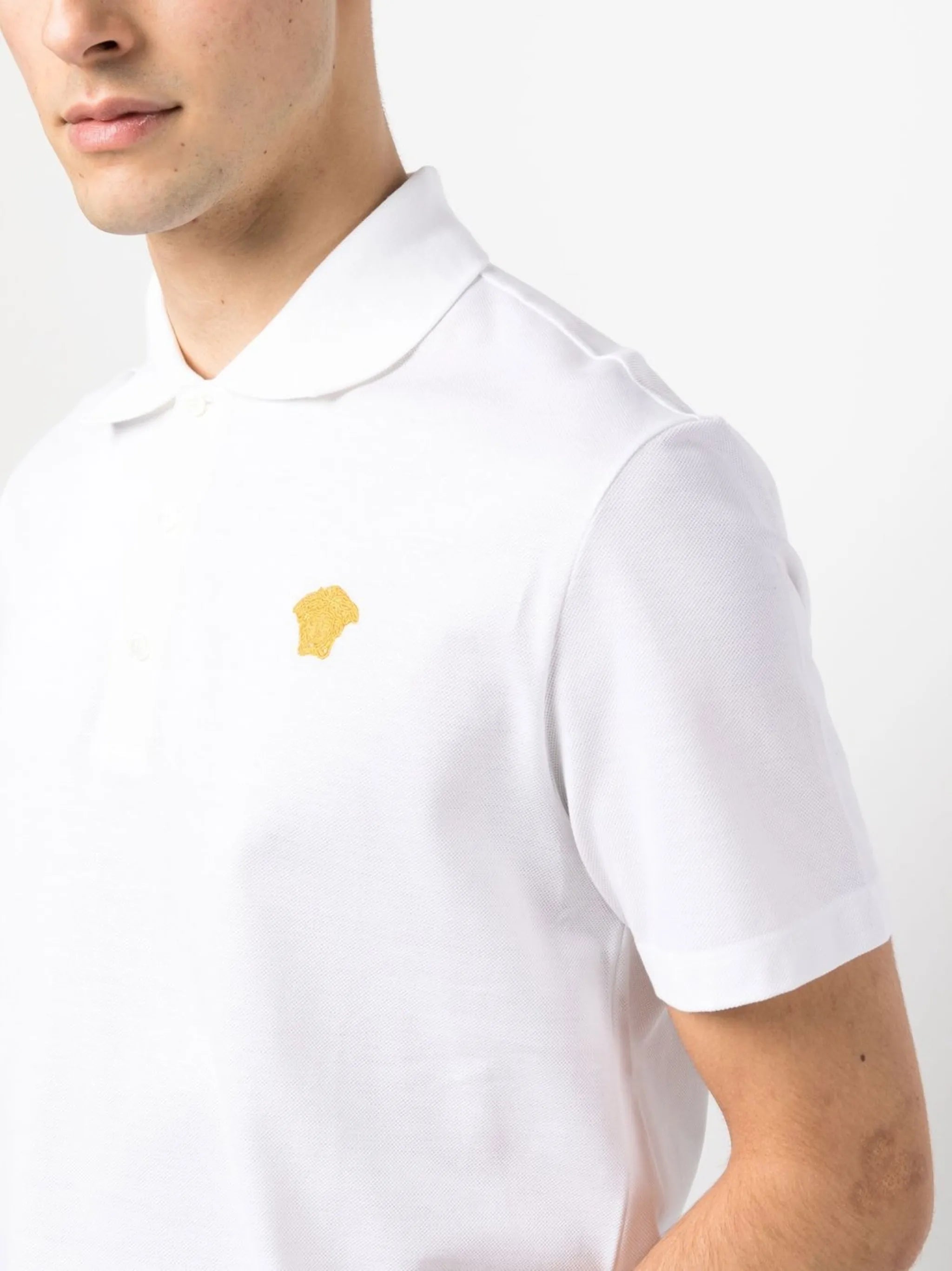 Medusa embroidered polo shirt