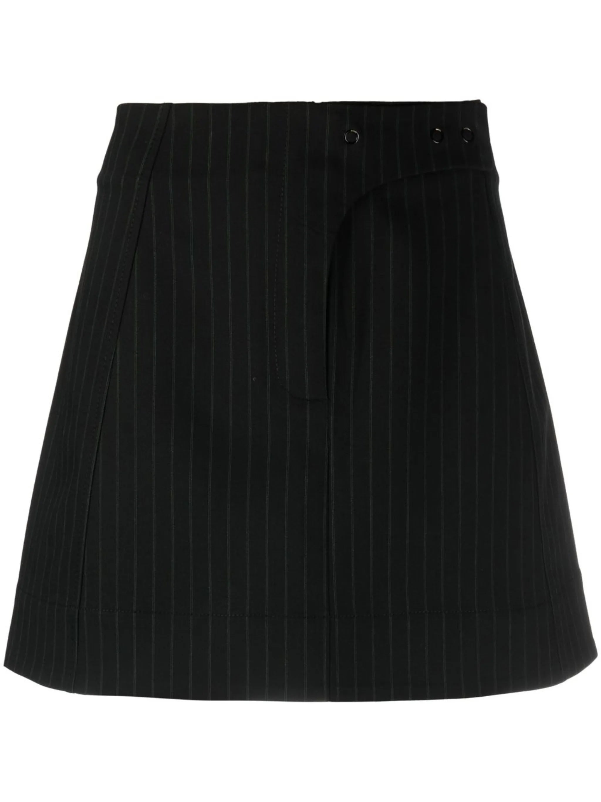 A-line pinstripe miniskirt