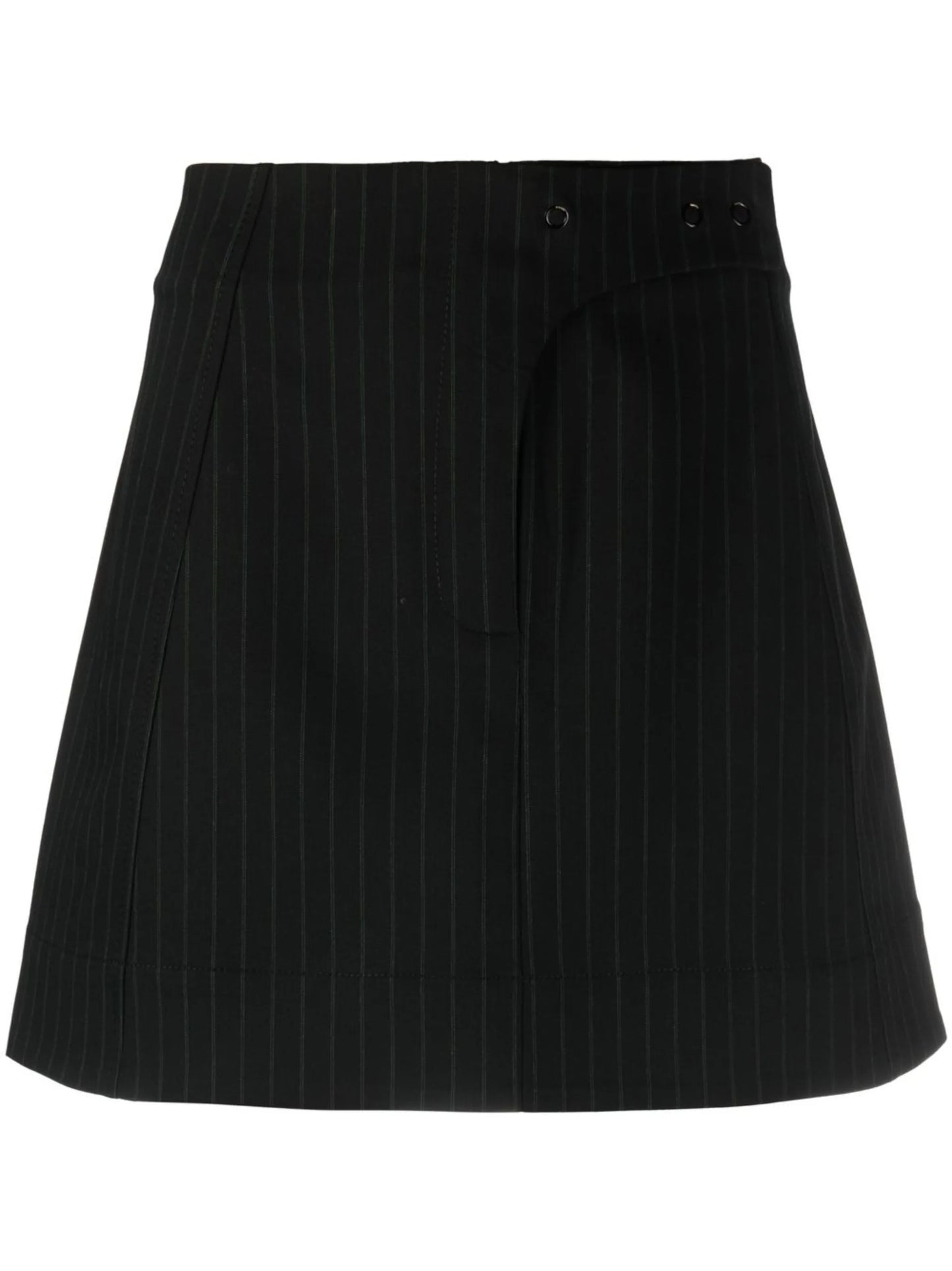 A-line pinstripe miniskirt