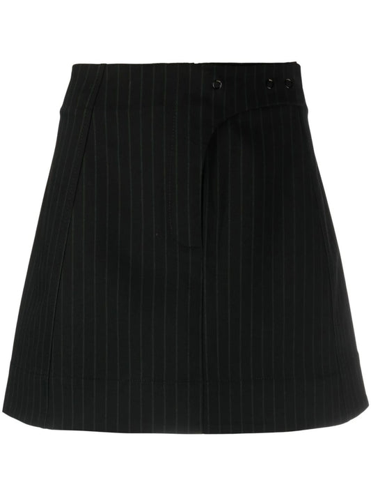 A-line pinstripe miniskirt
