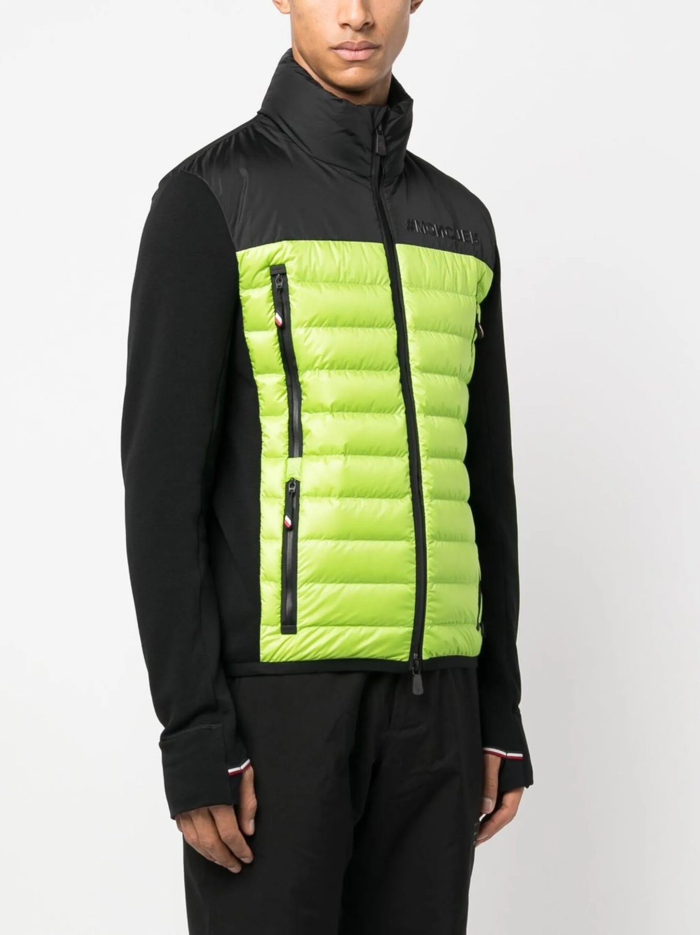 logo-patch funnel neck jacket