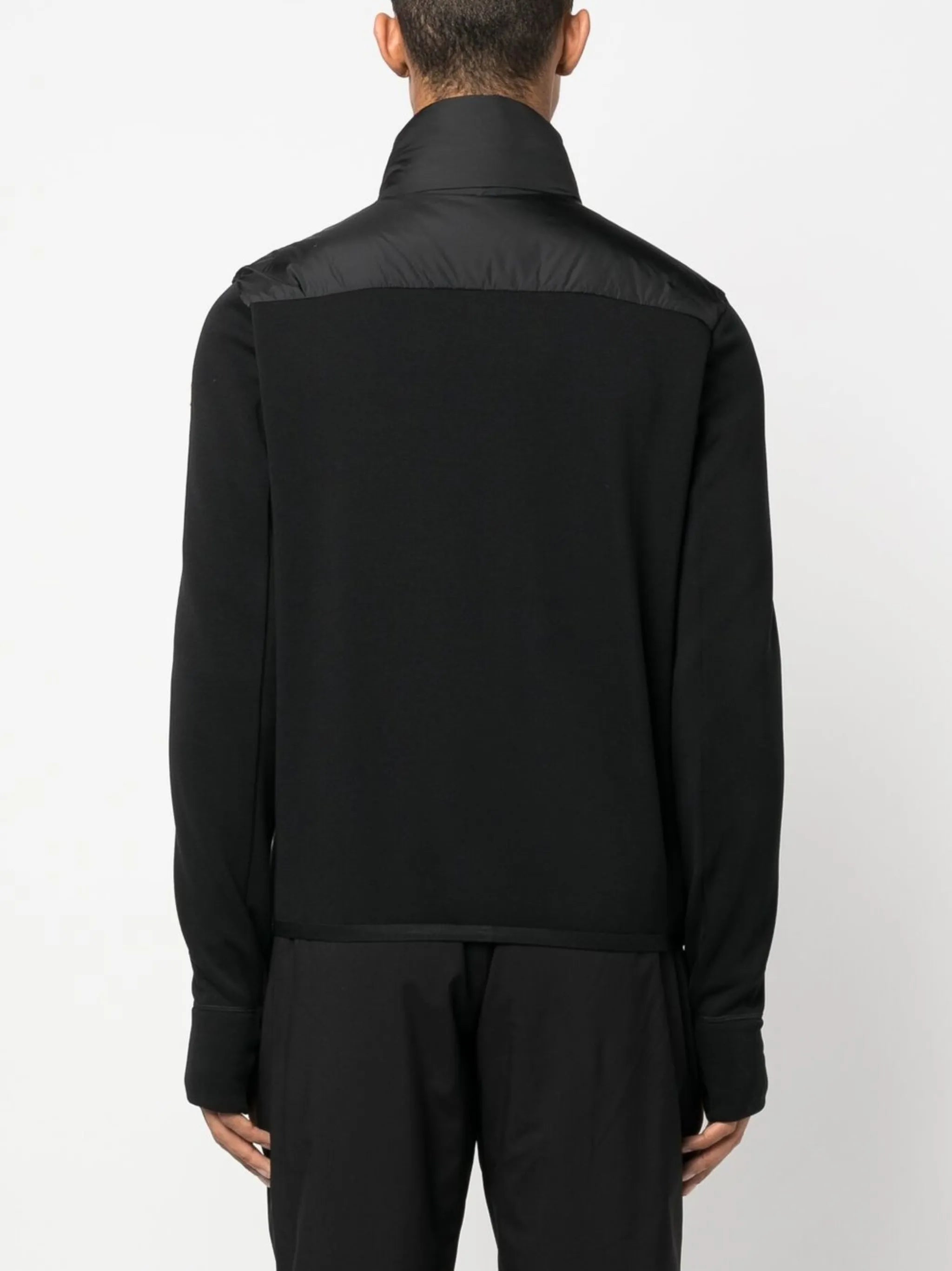 logo-patch funnel neck jacket