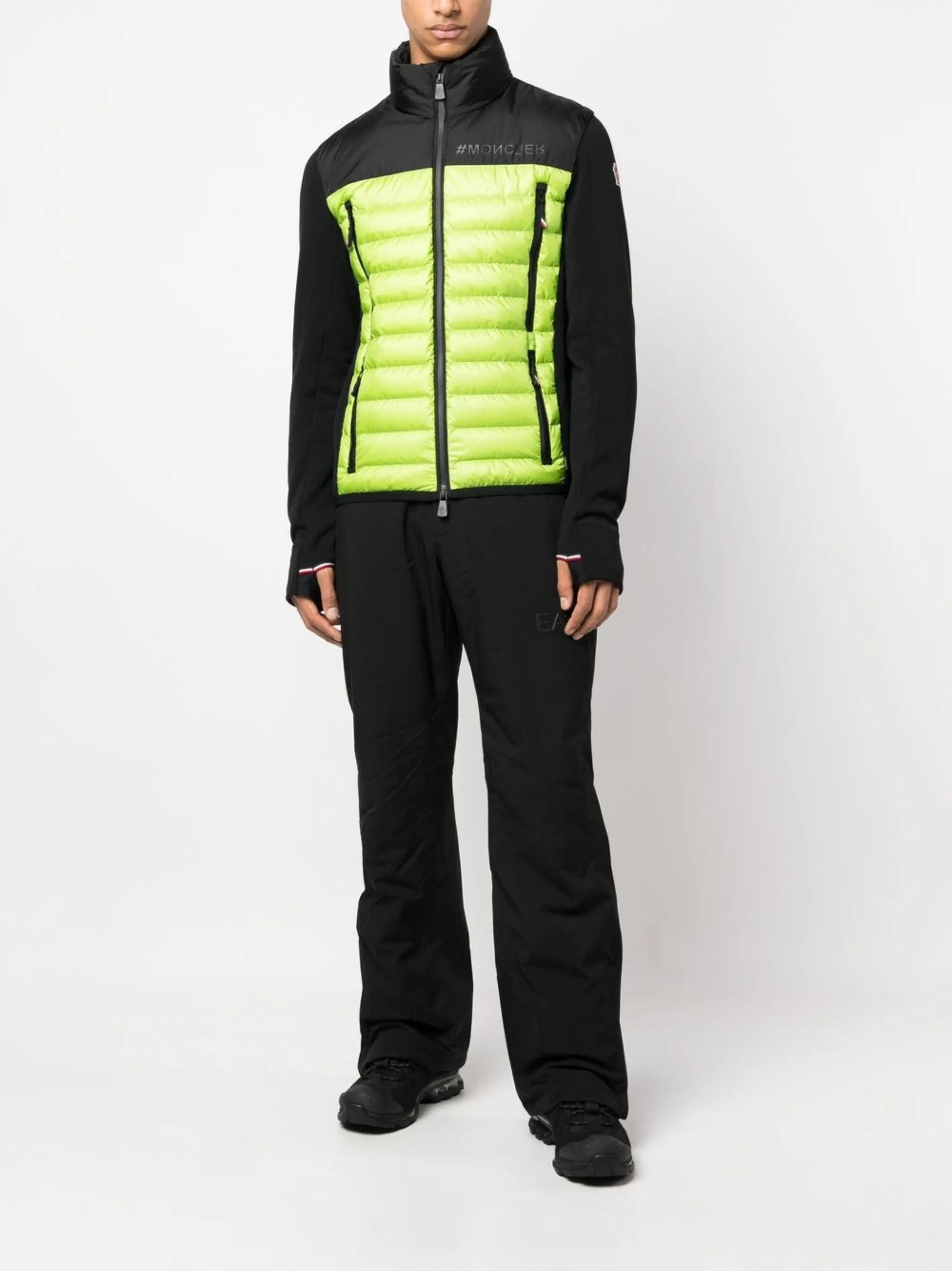 logo-patch funnel neck jacket