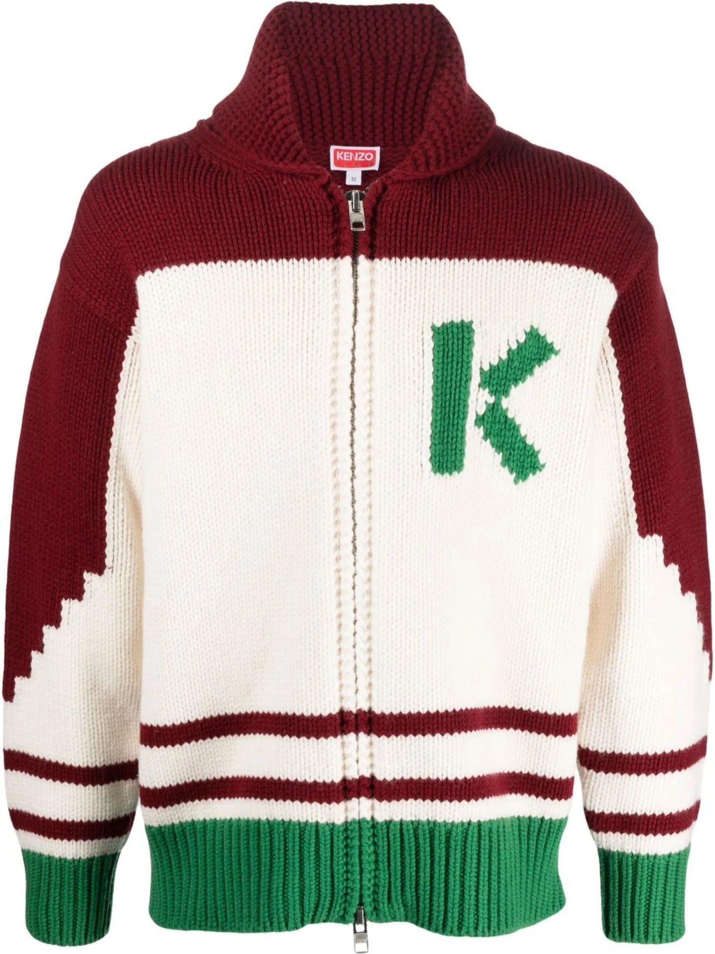 floral-intarsia wool cardigan