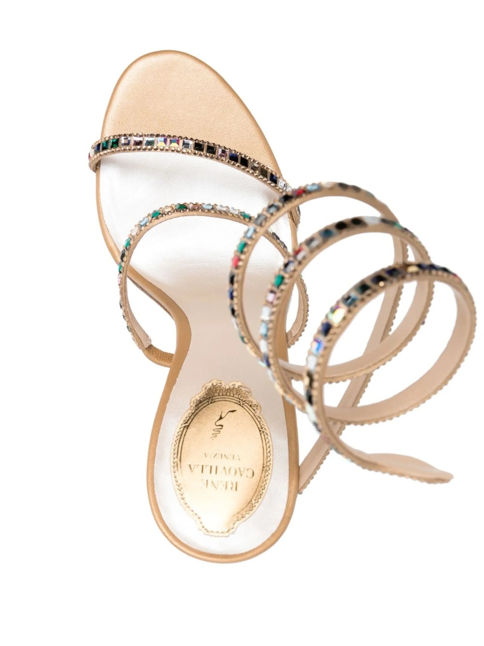 Cleo spiral-strap 125mm sandals