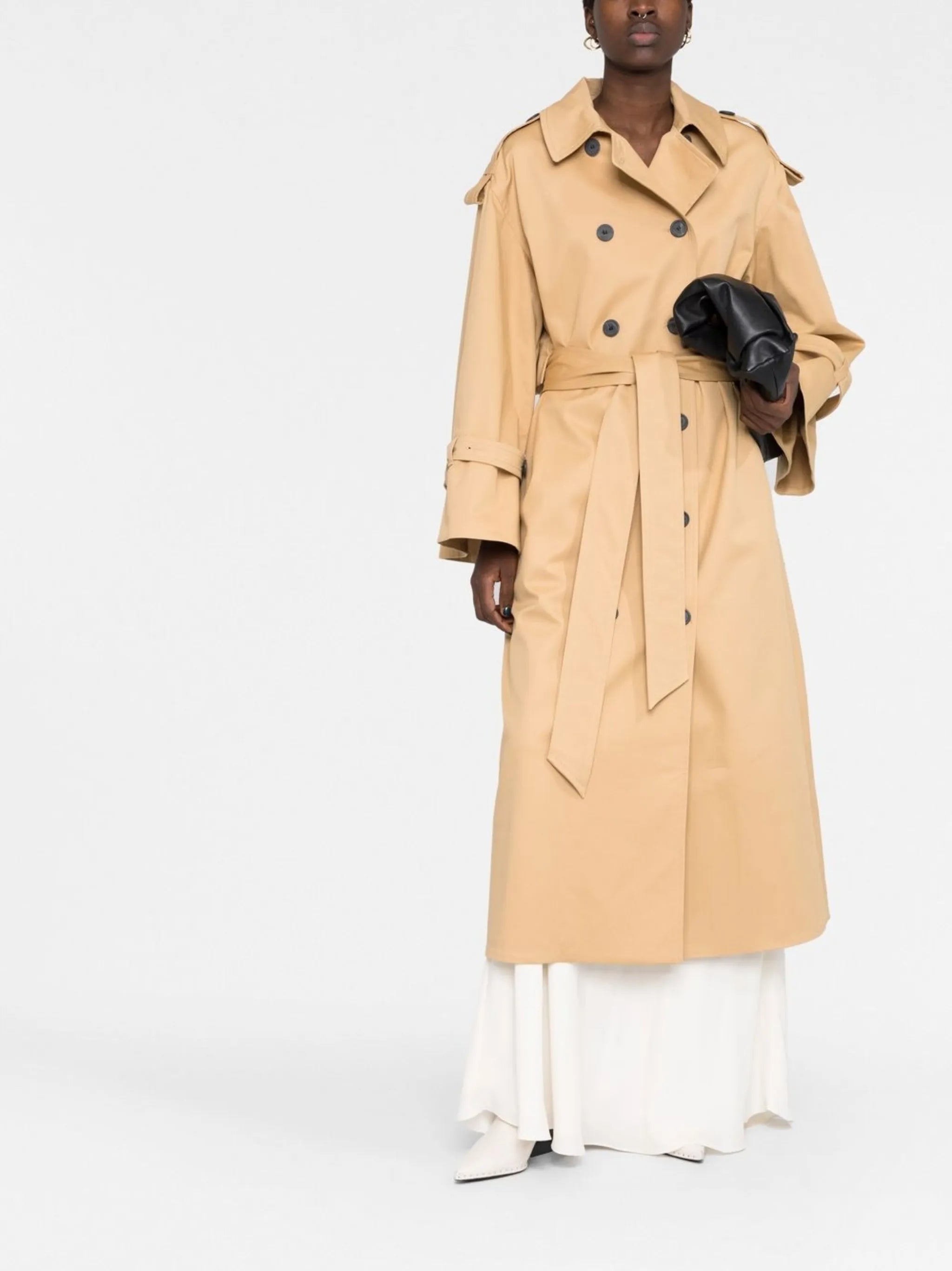 Alanis double-breasted belted trench coat
