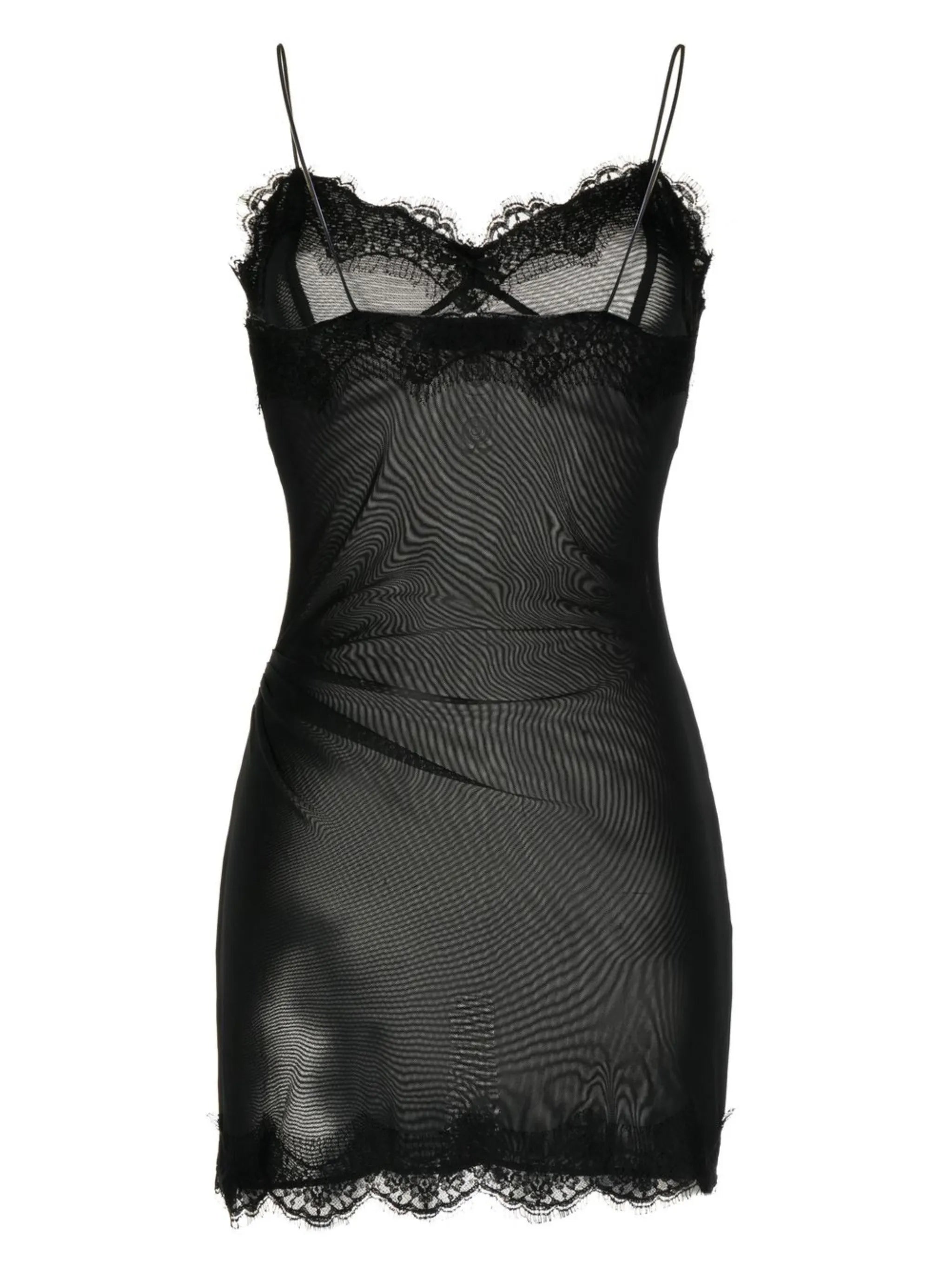 floral-lace detail mini dress