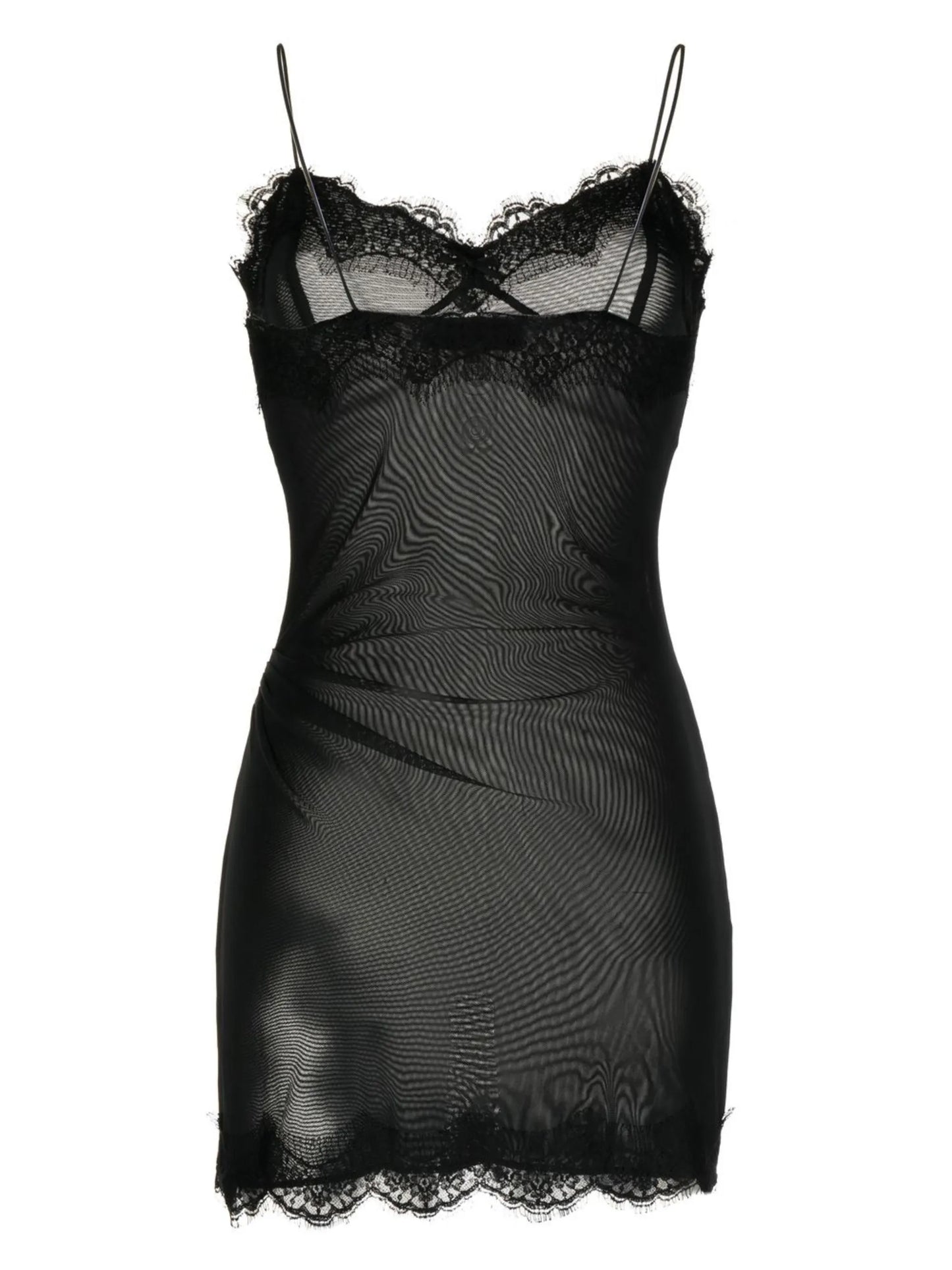 floral-lace detail mini dress